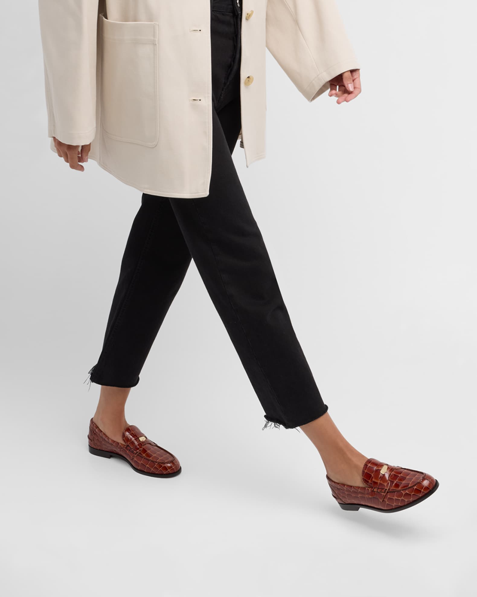 Red bottom demean loafers for women
