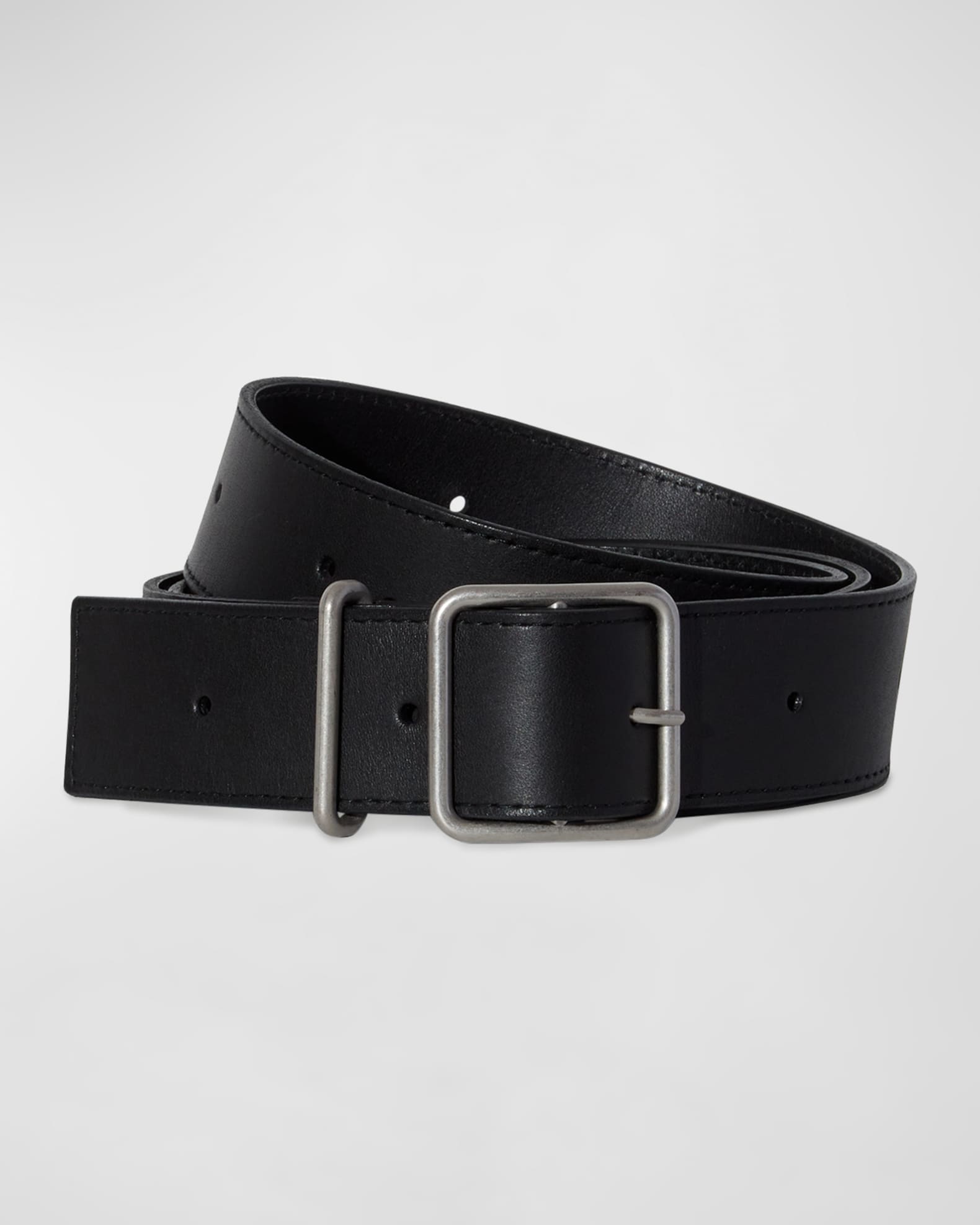Adjustable Leather & Metal Alloy Belt  1