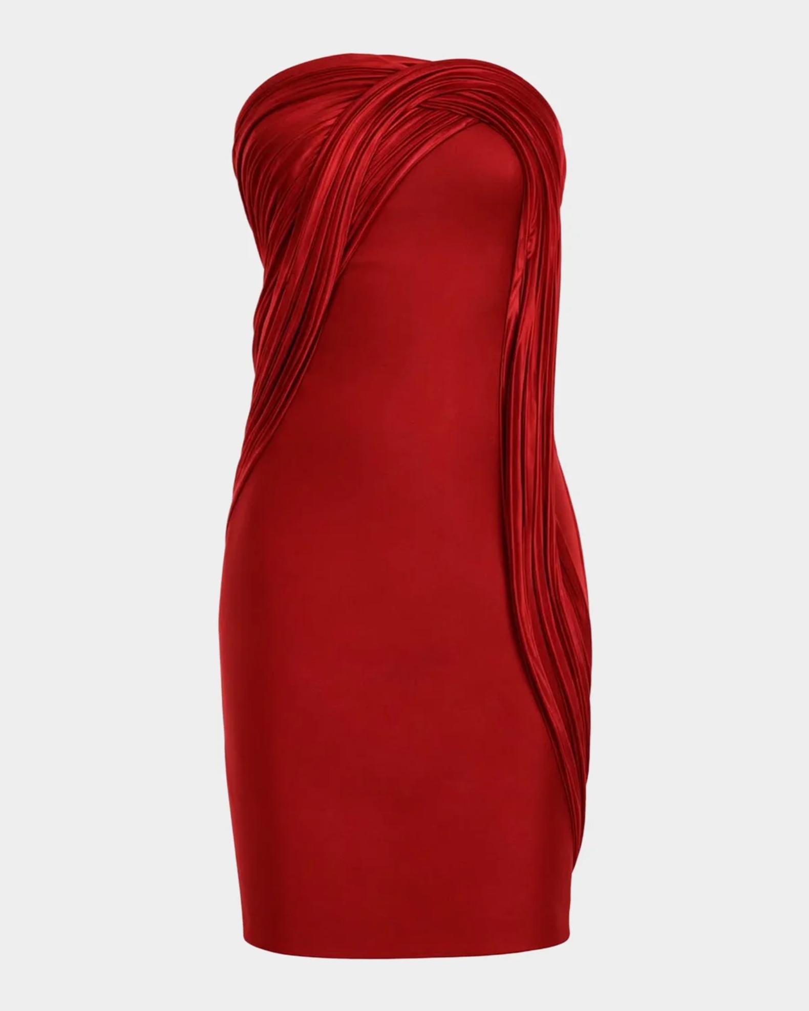 Gaurav Gupta Sculpted Arc Strapless Mini Dress | Neiman Marcus