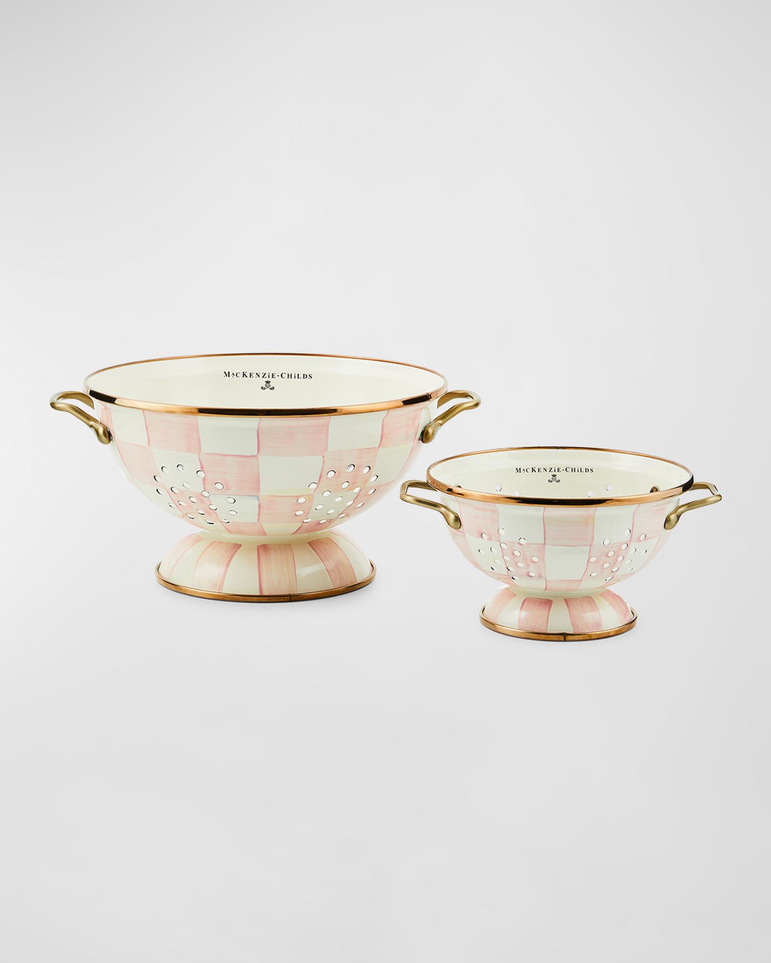 Rosy Check Enamel Colander, Large main image 0