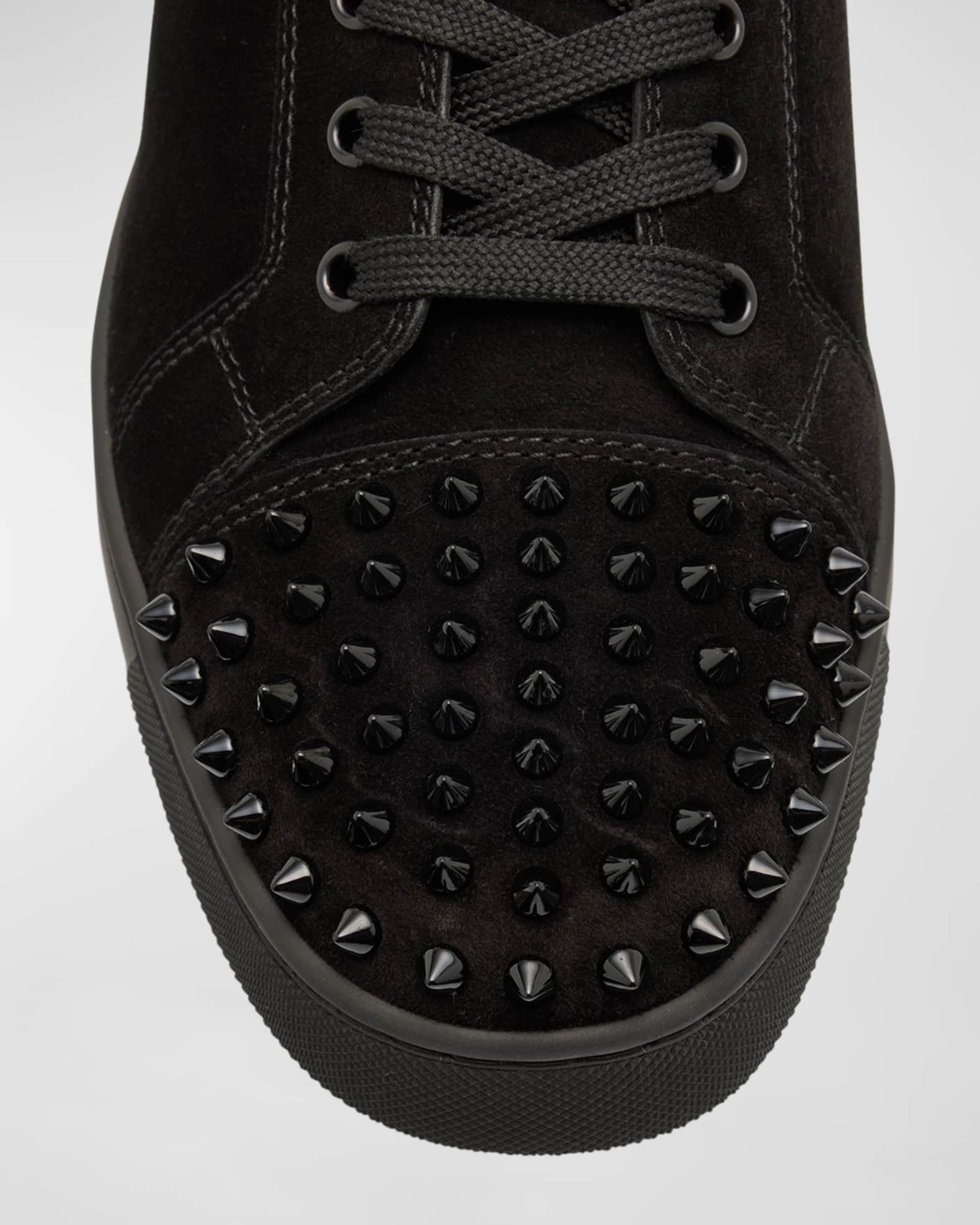 Christian Louboutin Men's Louis Junior Spikes Leather Low-Top Sneakers |  Neiman Marcus