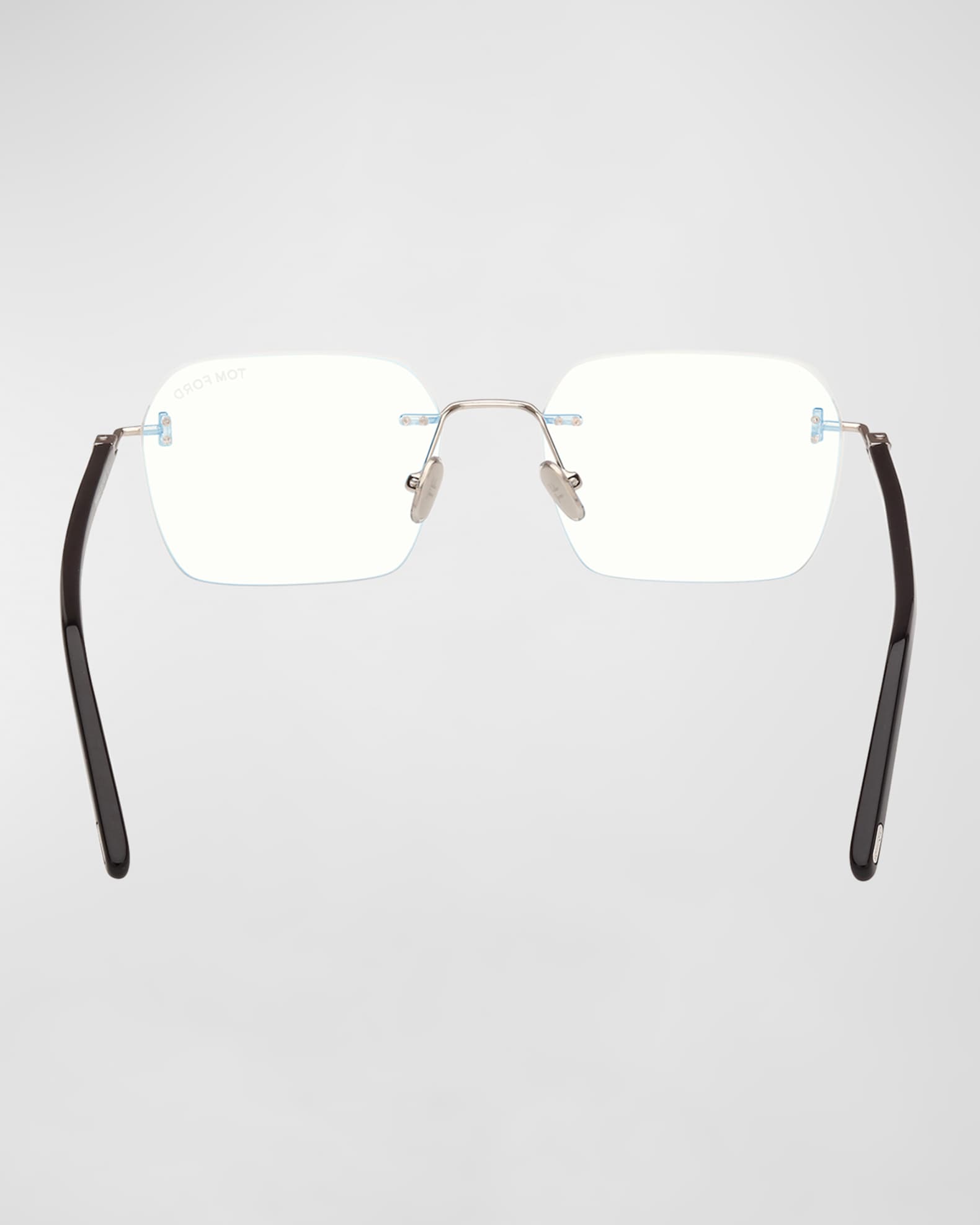 TOM FORD Men s Rimless Rectangle Blue Light Blocking Glasses Neiman Marcus