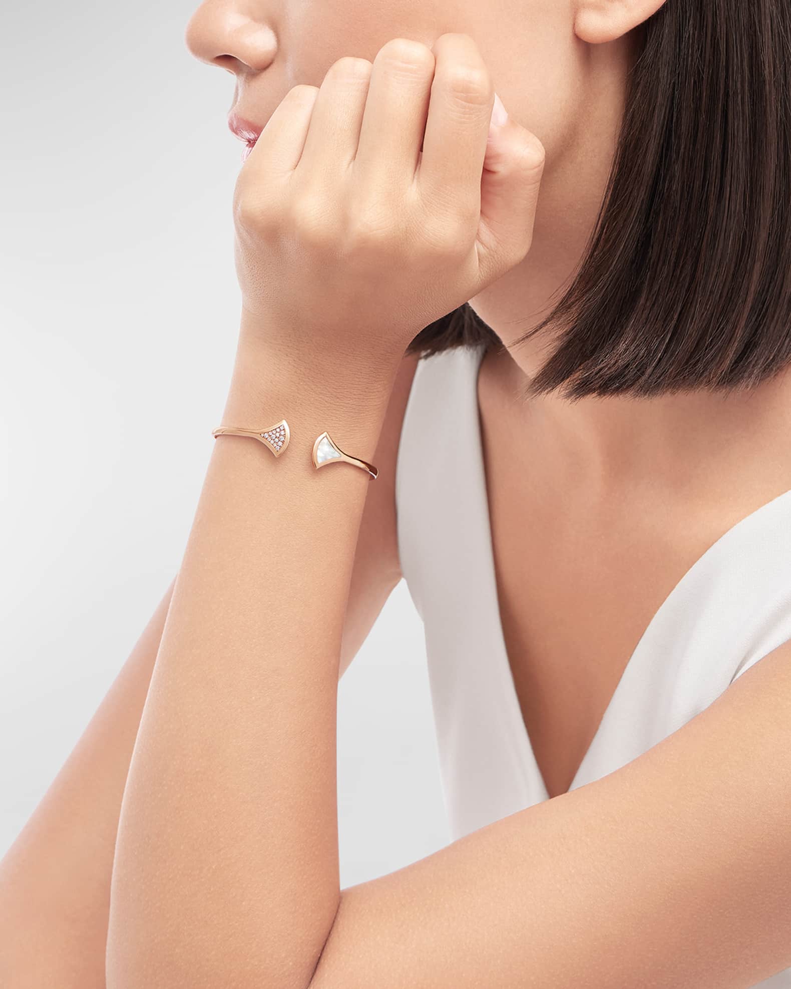 BVLGARI Divas' Dream 18K Rose Gold Bracelet with MotherofPearl and
