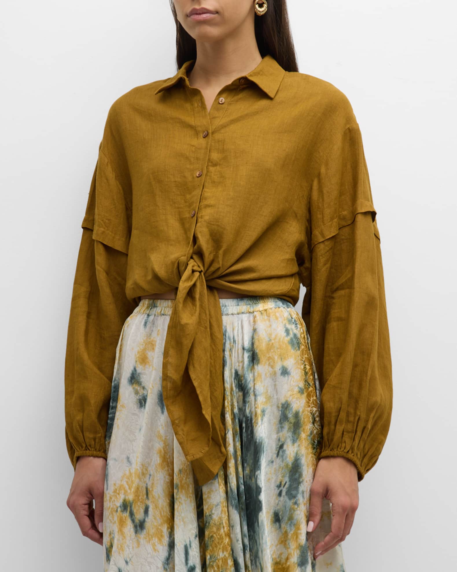 Meander Tie Front Shirt