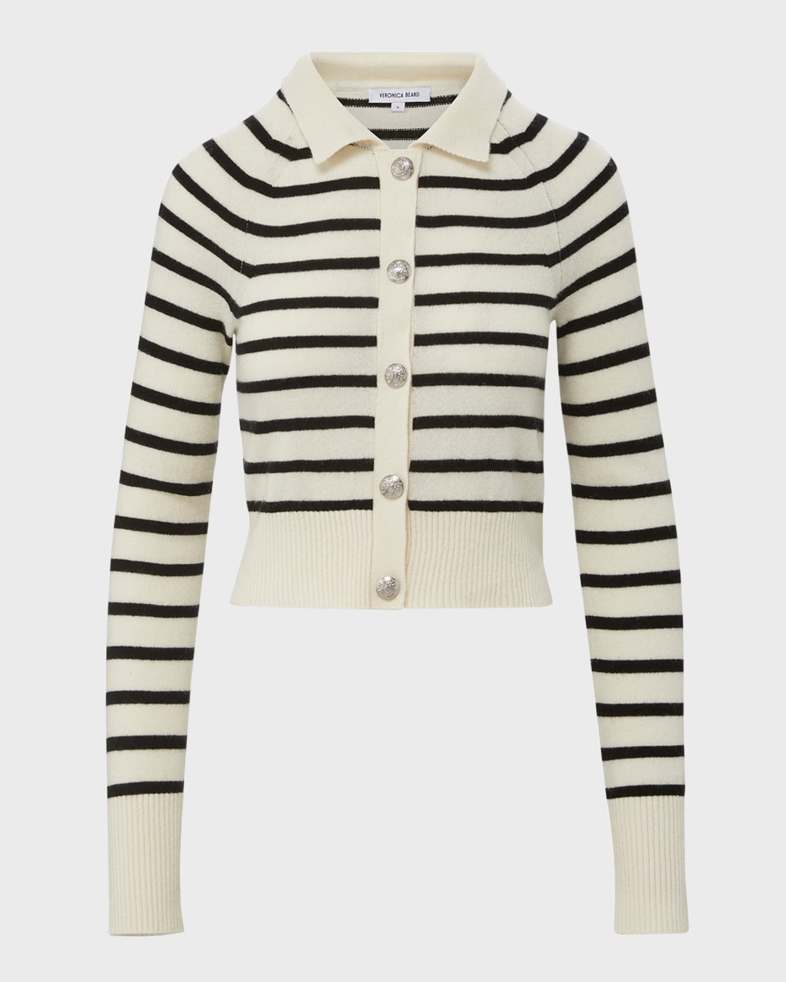 Veronica Beard Cheshire Striped Cashmere Cardigan | Neiman Marcus