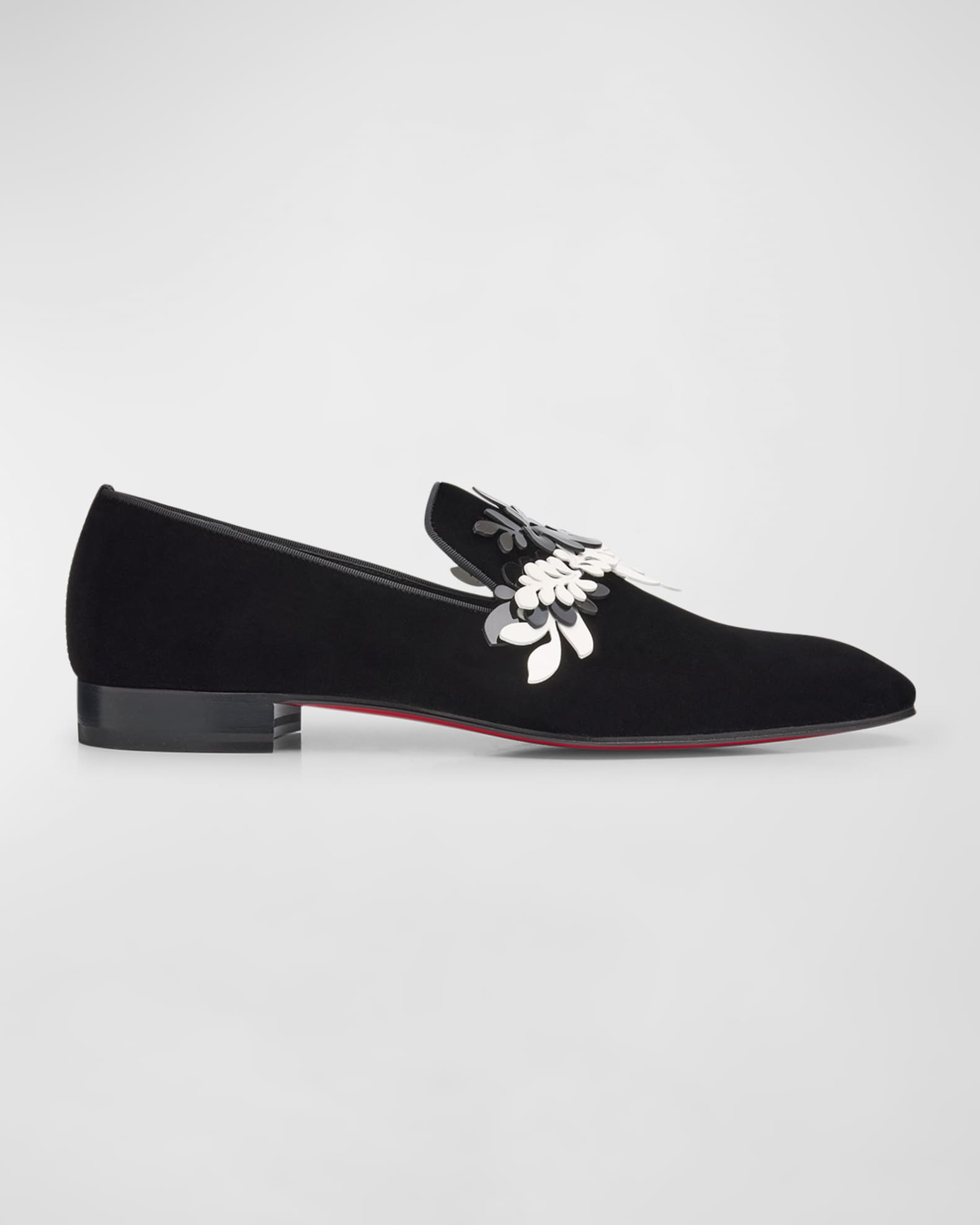 Christian Louboutin Men's Dandelion Petunia Velvet Loafers