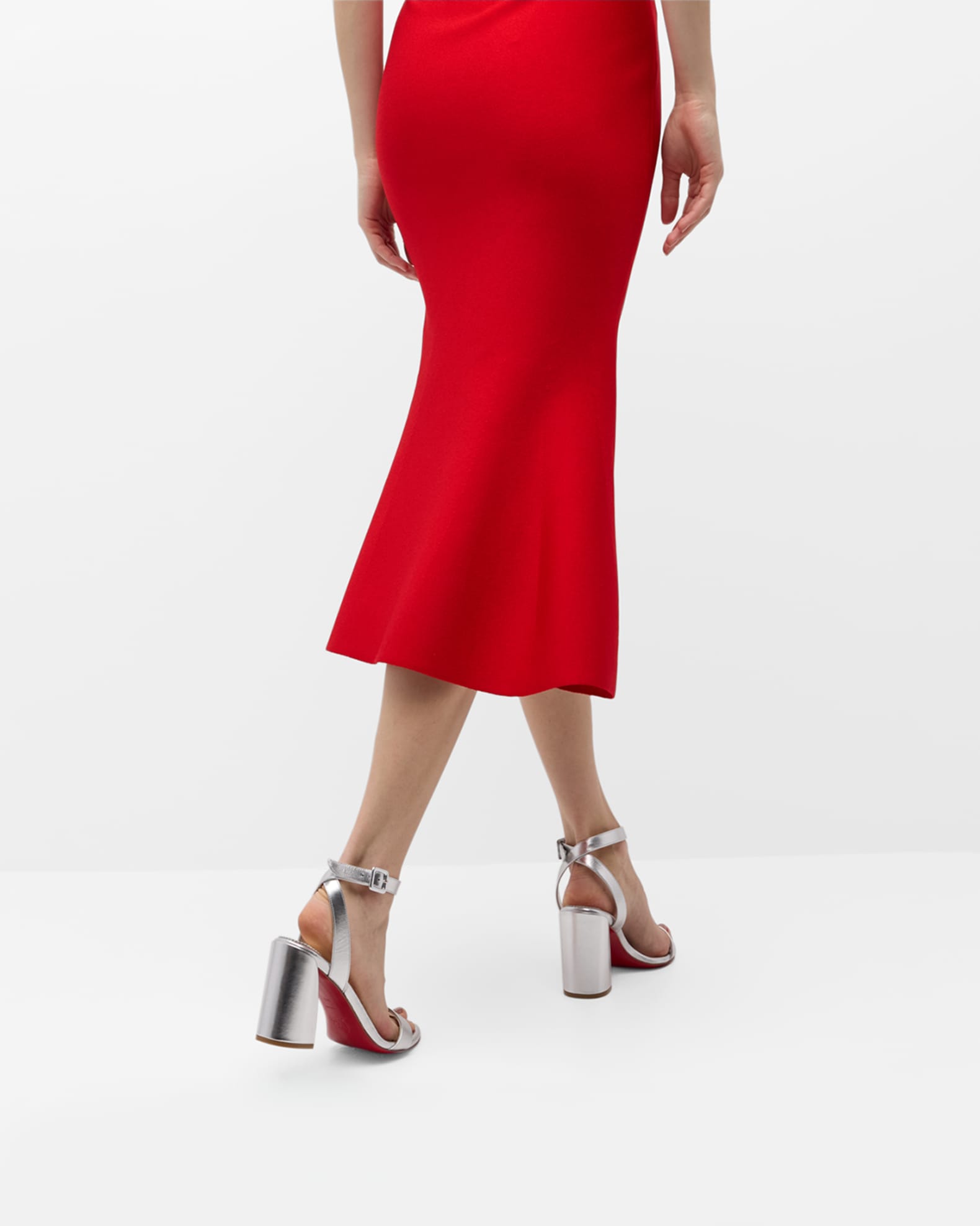 Miss Sabina Metallic Red Sole Sandals 1
