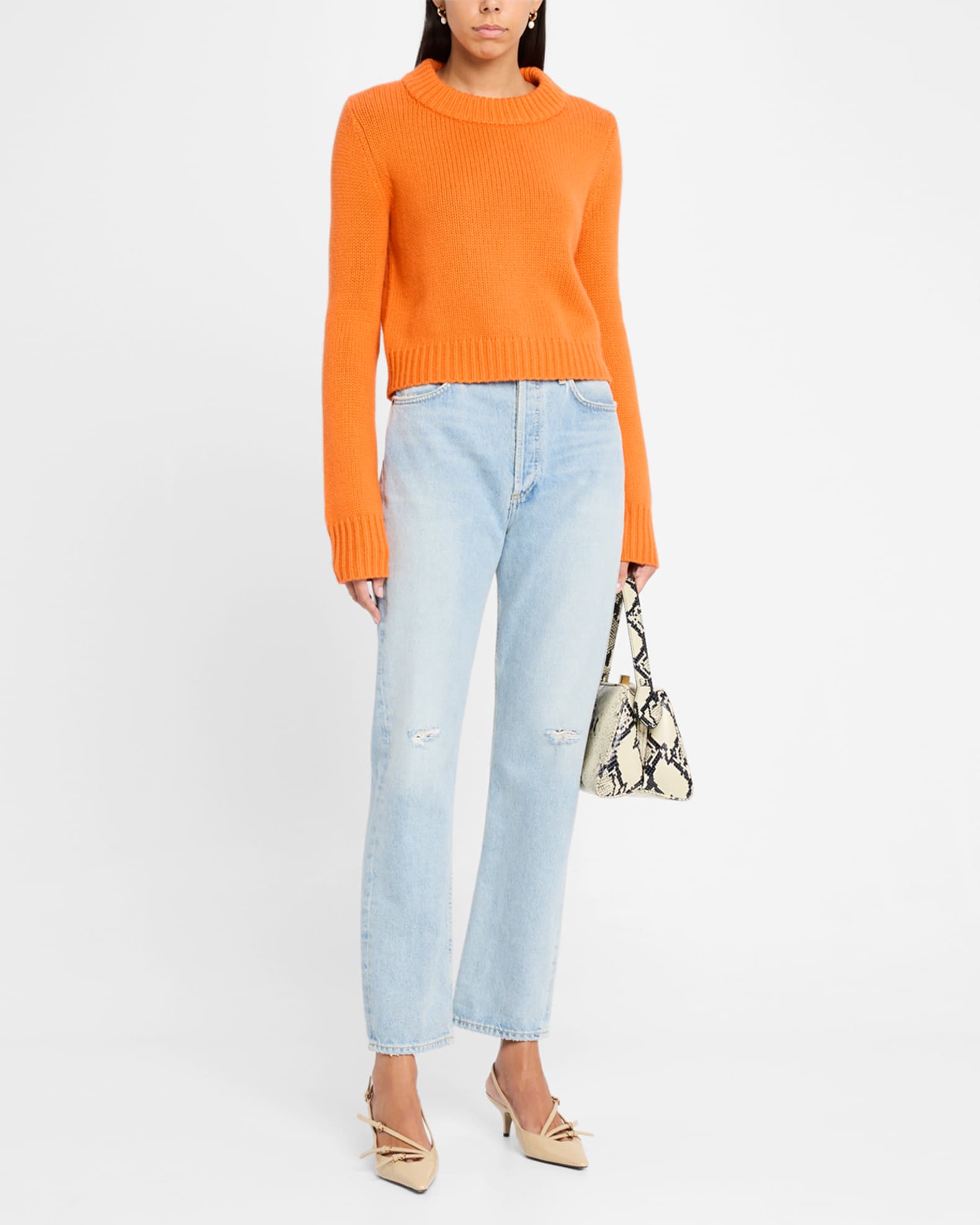 Wool Cashmere Solid Mini Marin Sweater 1