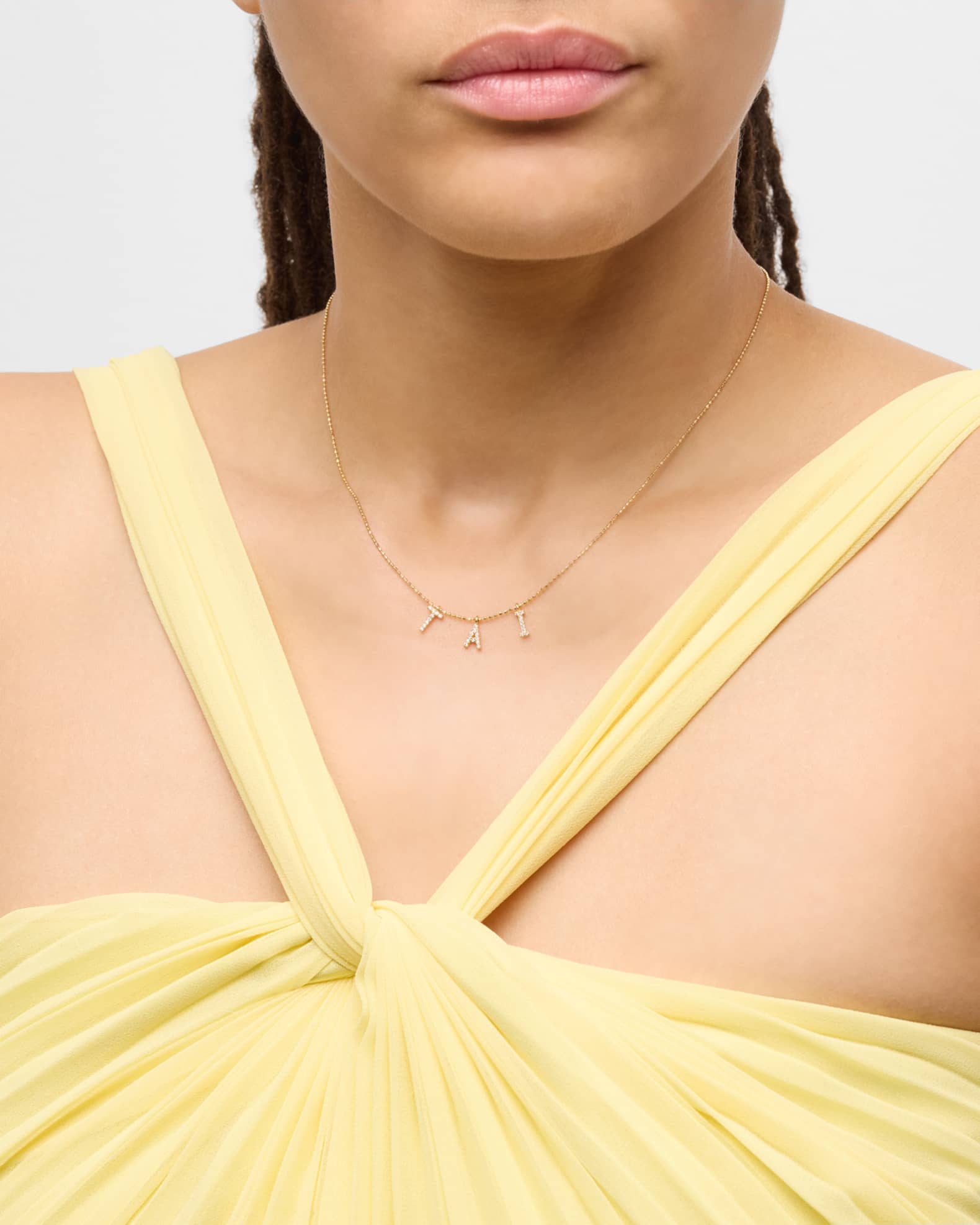 14K Gold-Plated Sterling Silver 3-Letter Personalized Necklace 1