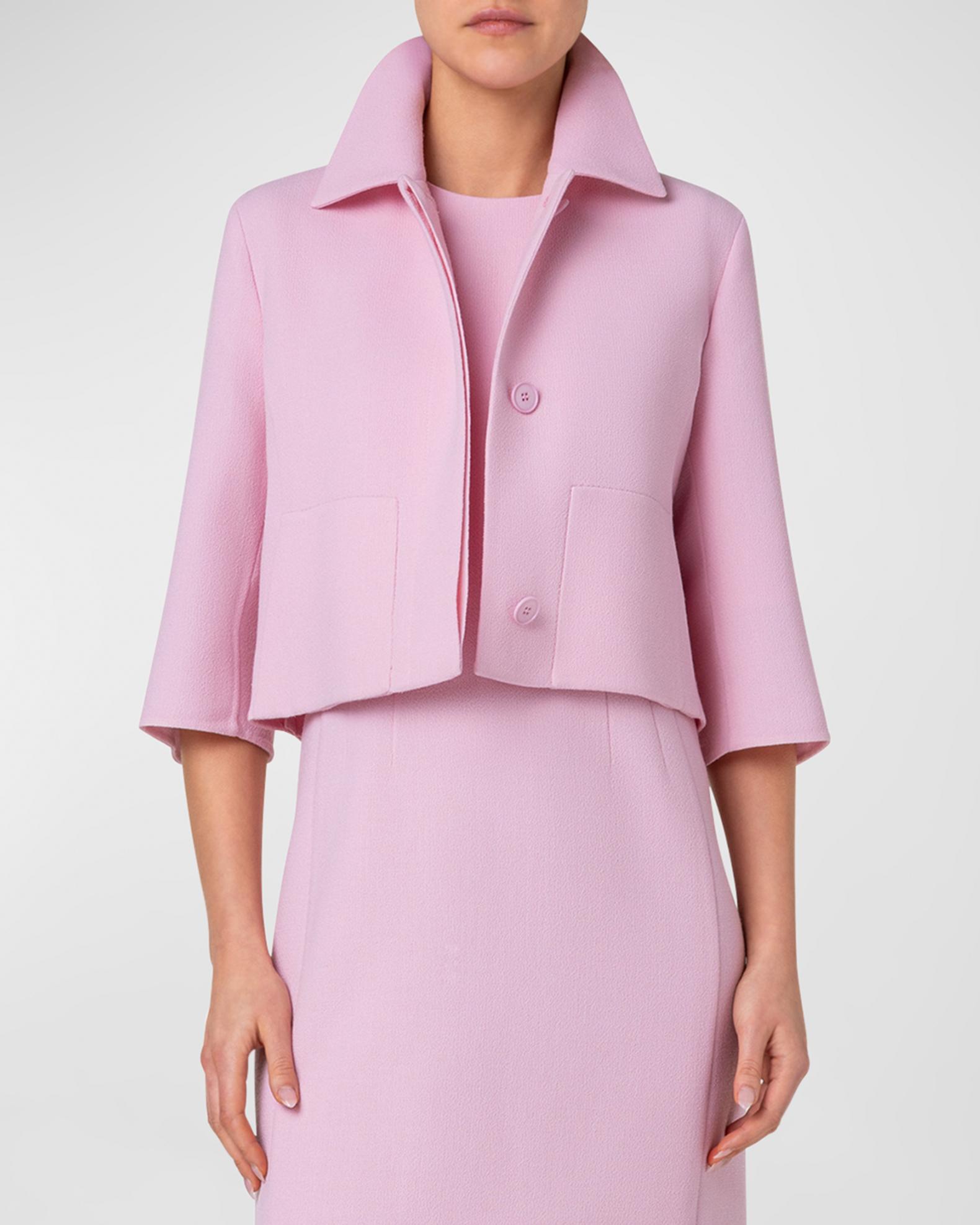 Akris Winslow Wool Short Jacket | Neiman Marcus