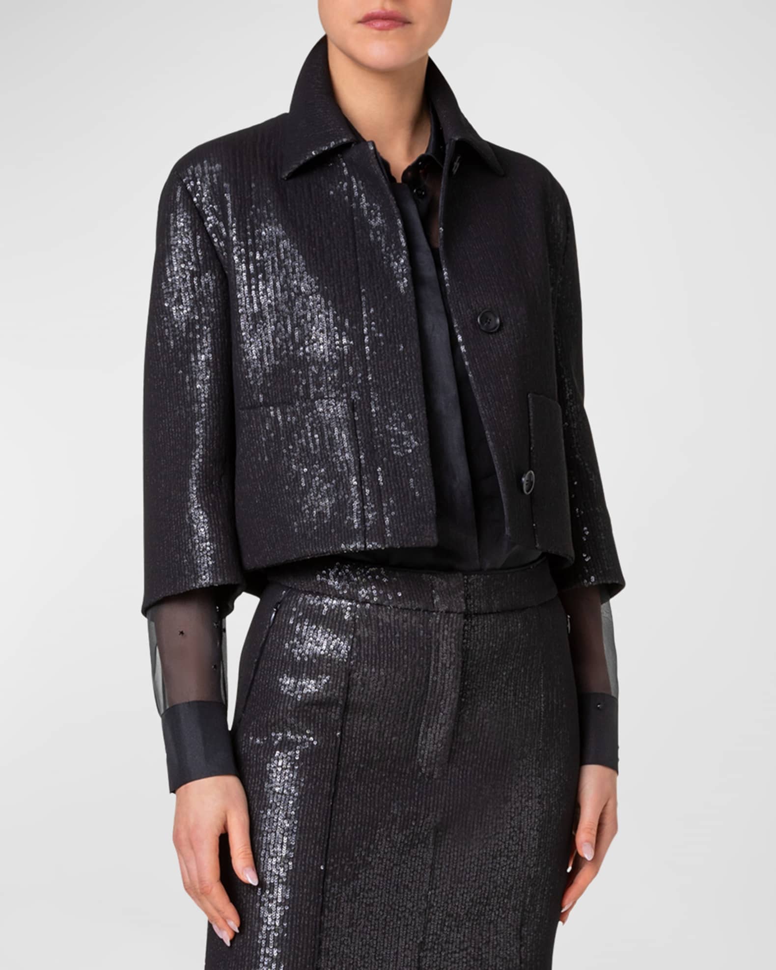 Chiffon short jacket store