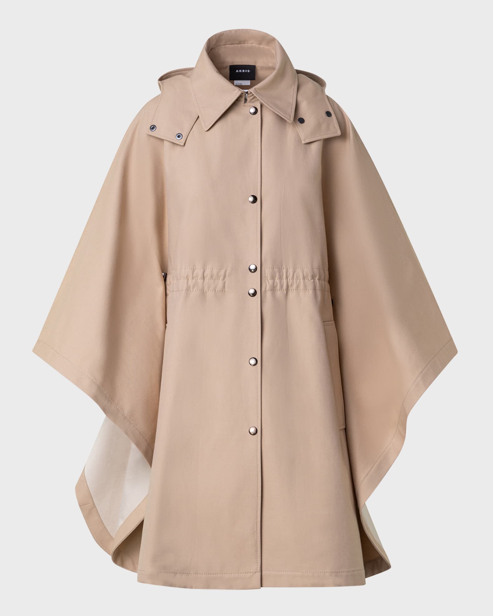 Akris Veda Cotton Gabardine Cape Jacket