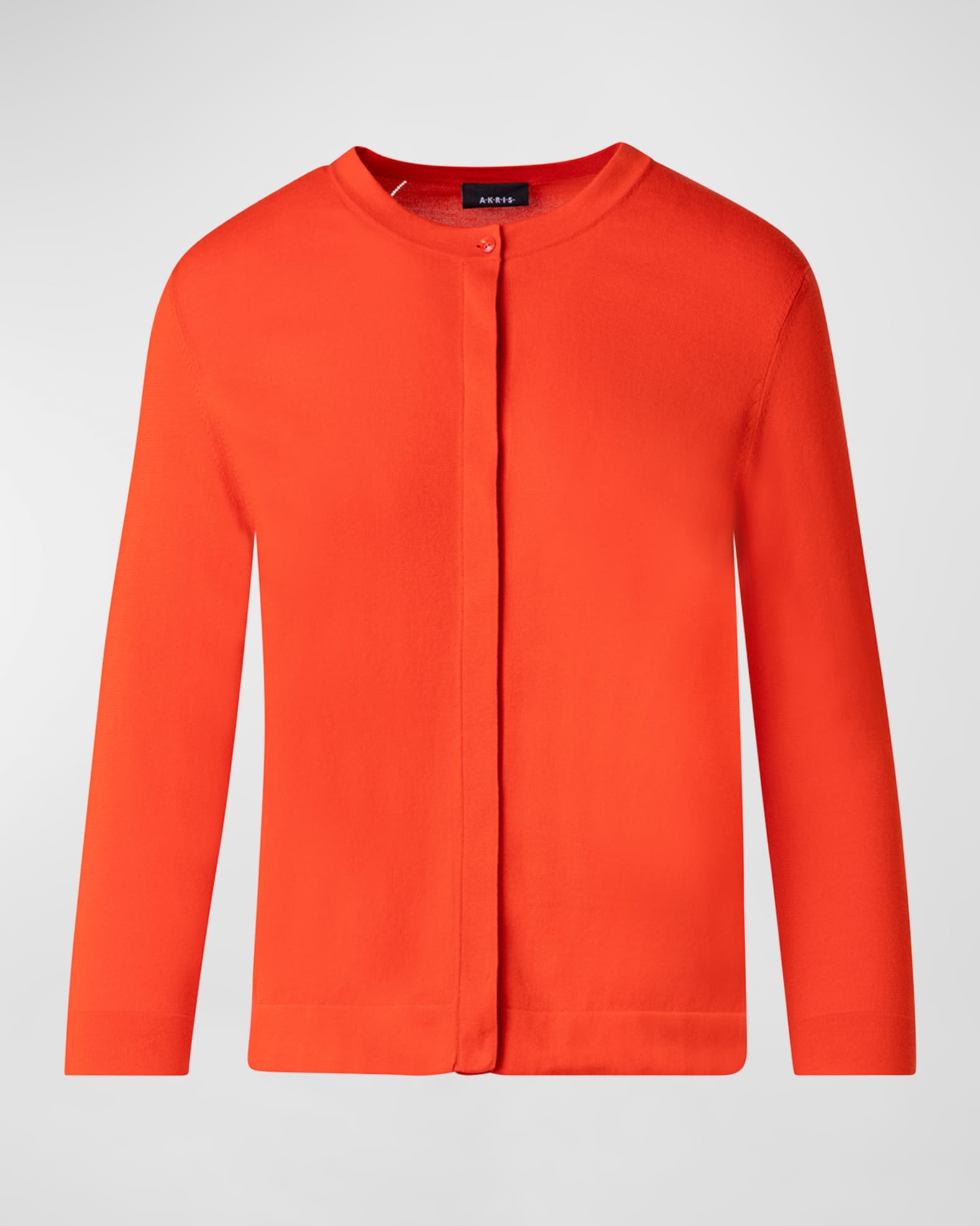 Akris Sea Island Knit Cardigan with Hemstitch Detail