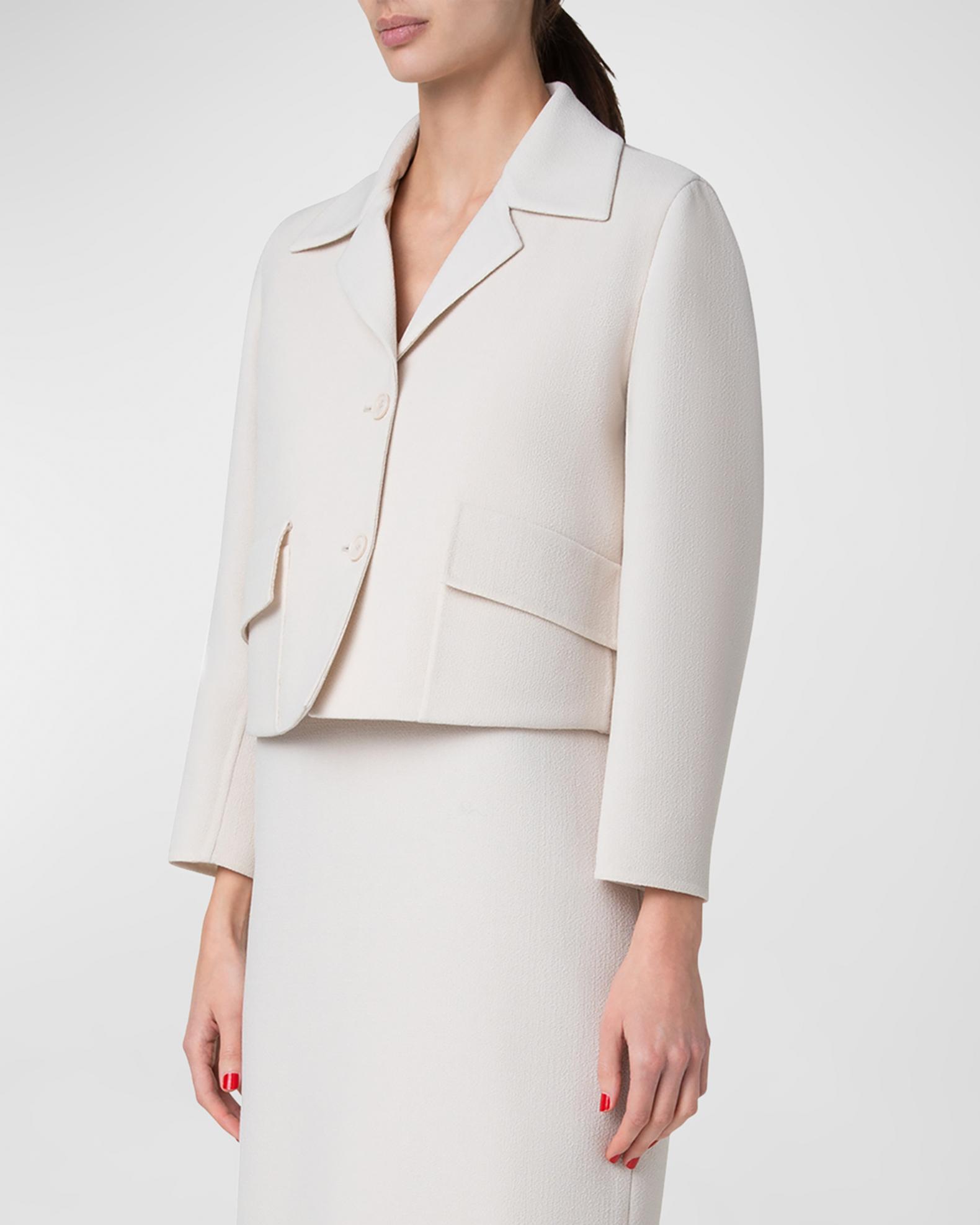 Akris Wes Short Boxy Wool Jacket | Neiman Marcus