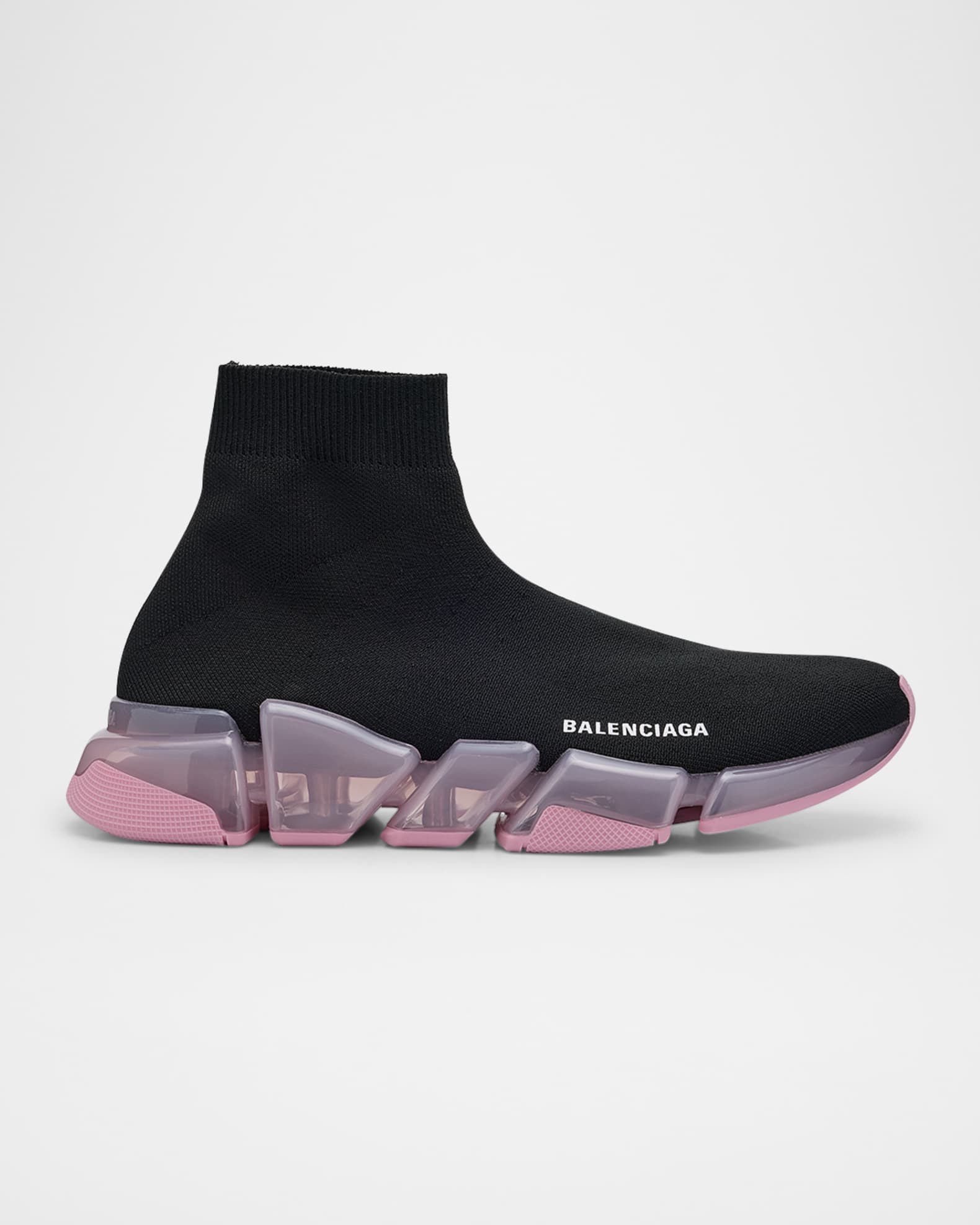 Balenciaga Speed 2.0 Knit Clear Sole Sneakers Neiman Marcus