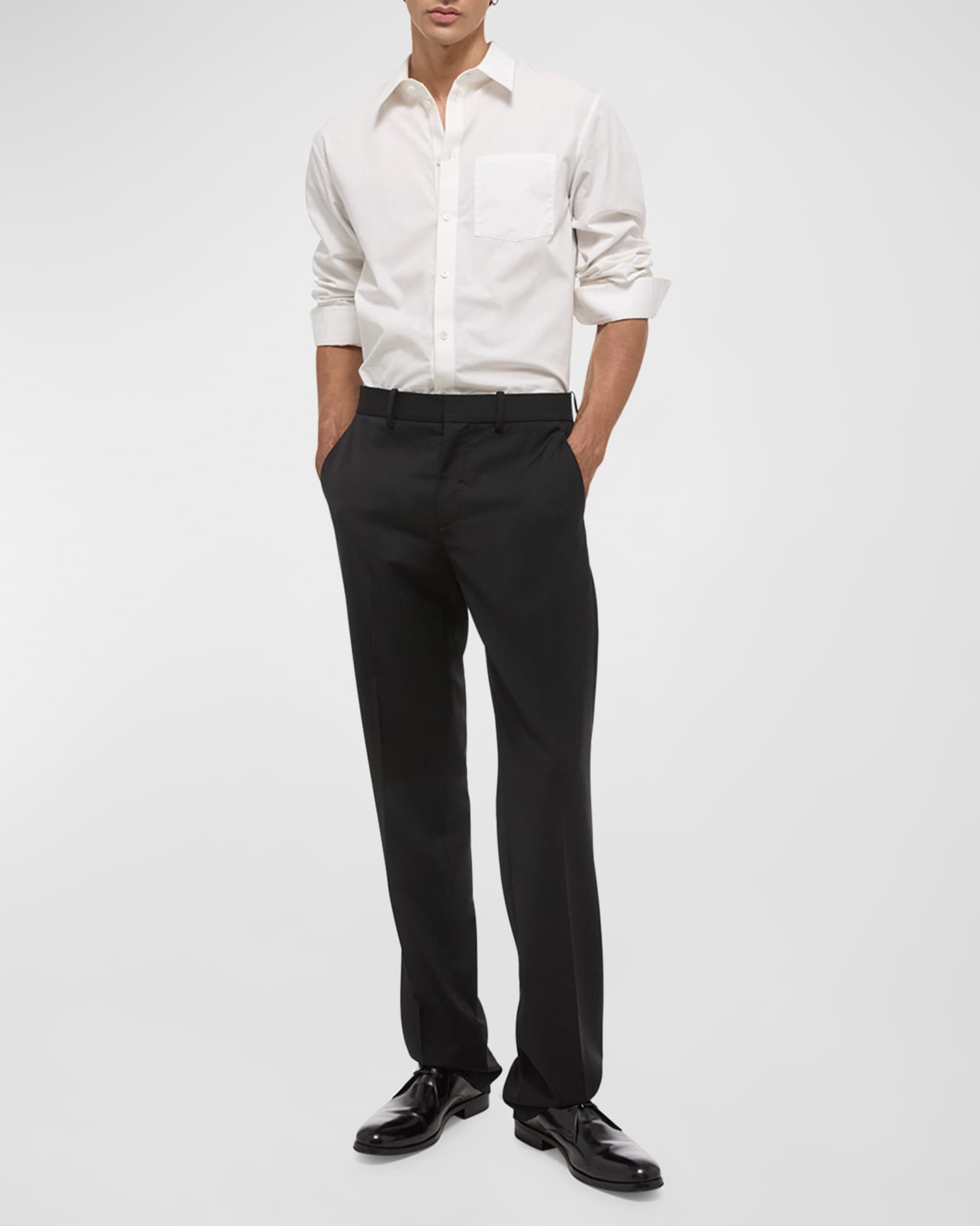 Men's Straight-Leg Crepe Suit Pants 1