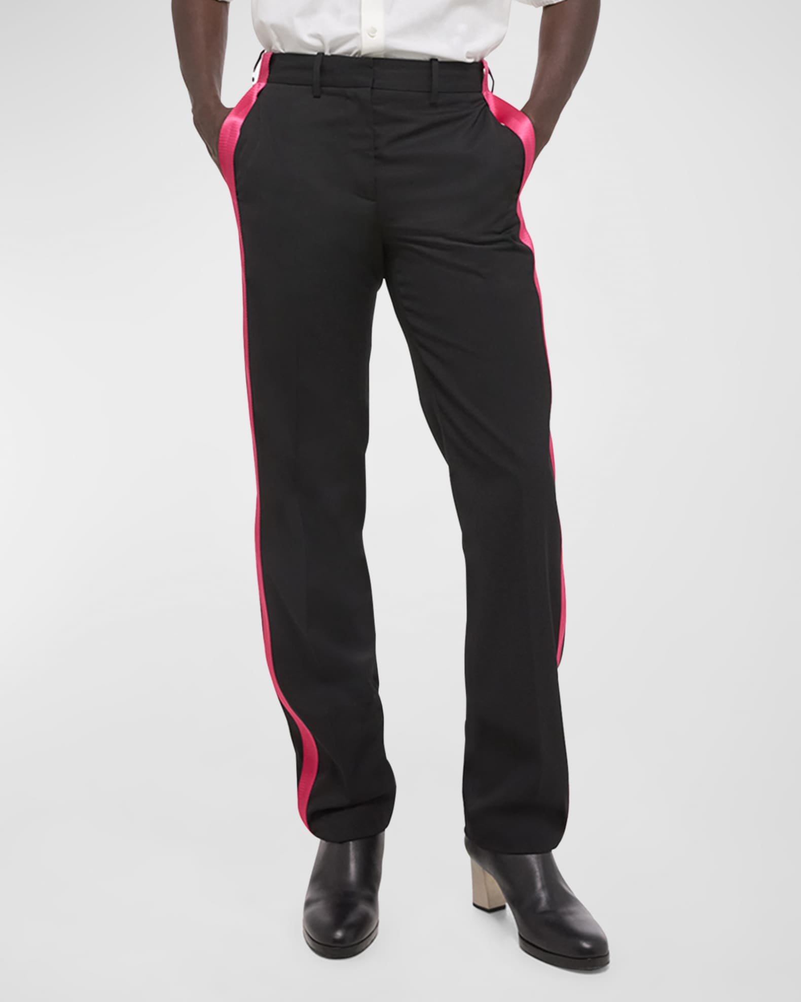 Trousers with side stripe men top
