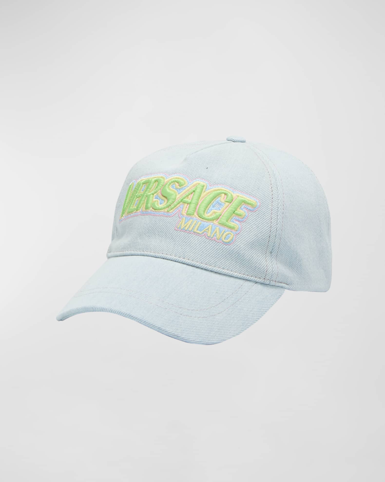 Versace Men's Racing Logo Embroidered Baseball Cap