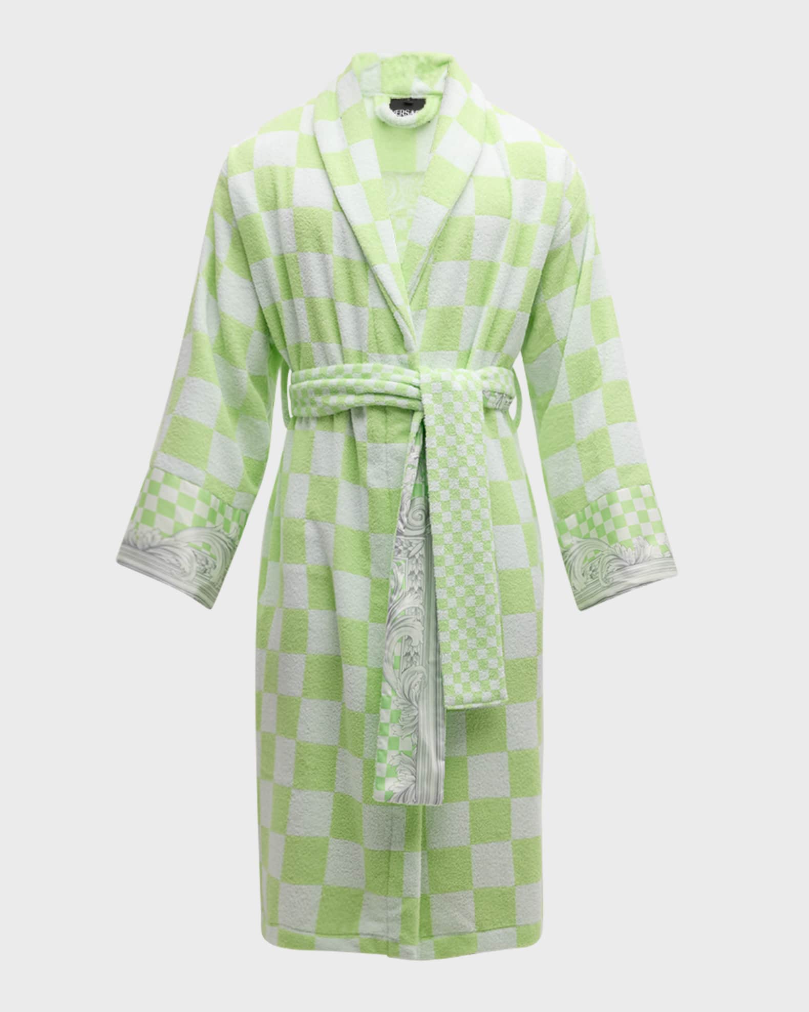 Versace Men's Medusa Contrasto Bathrobe Neiman Marcus