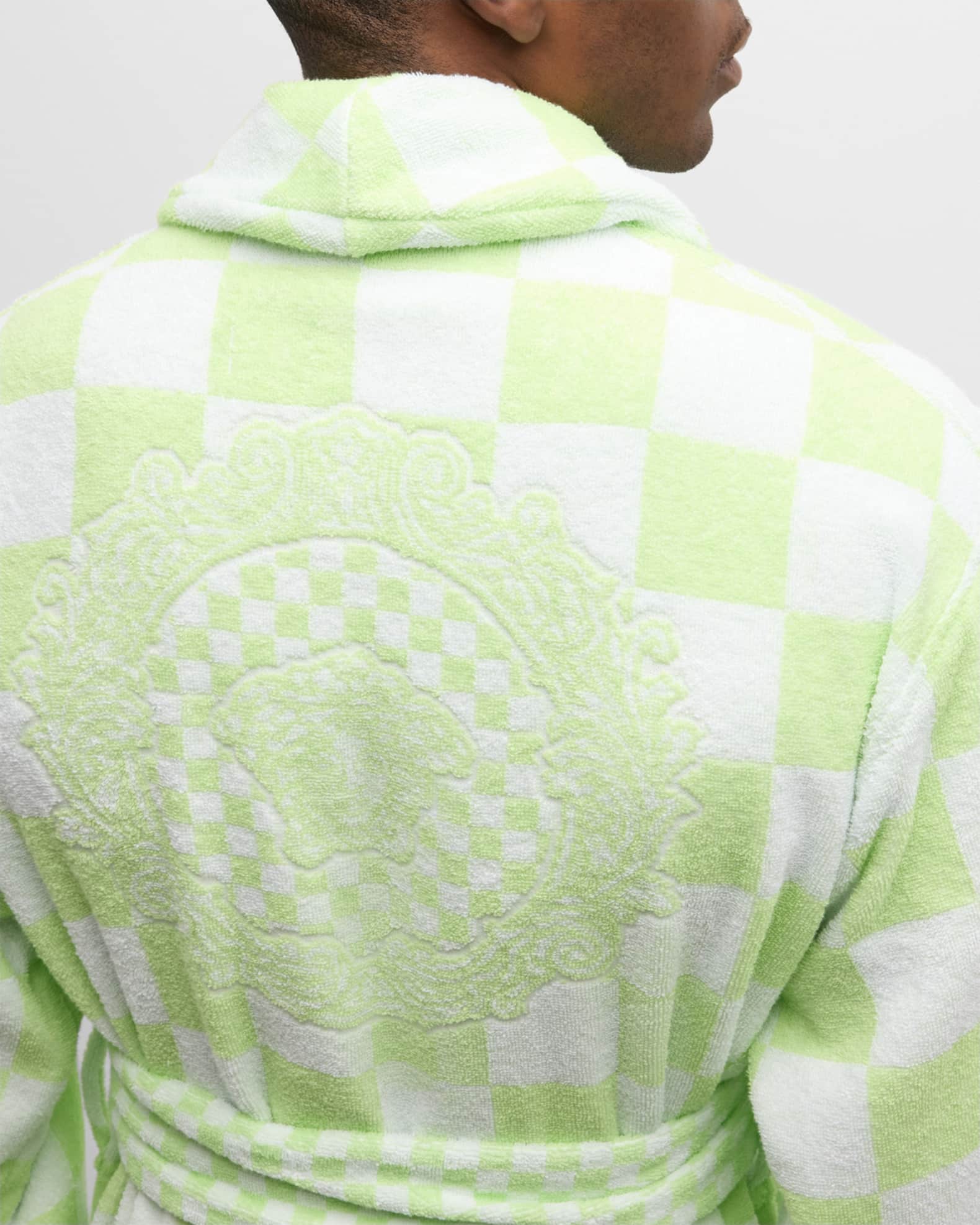 Versace Men's Medusa Contrasto Bathrobe Neiman Marcus
