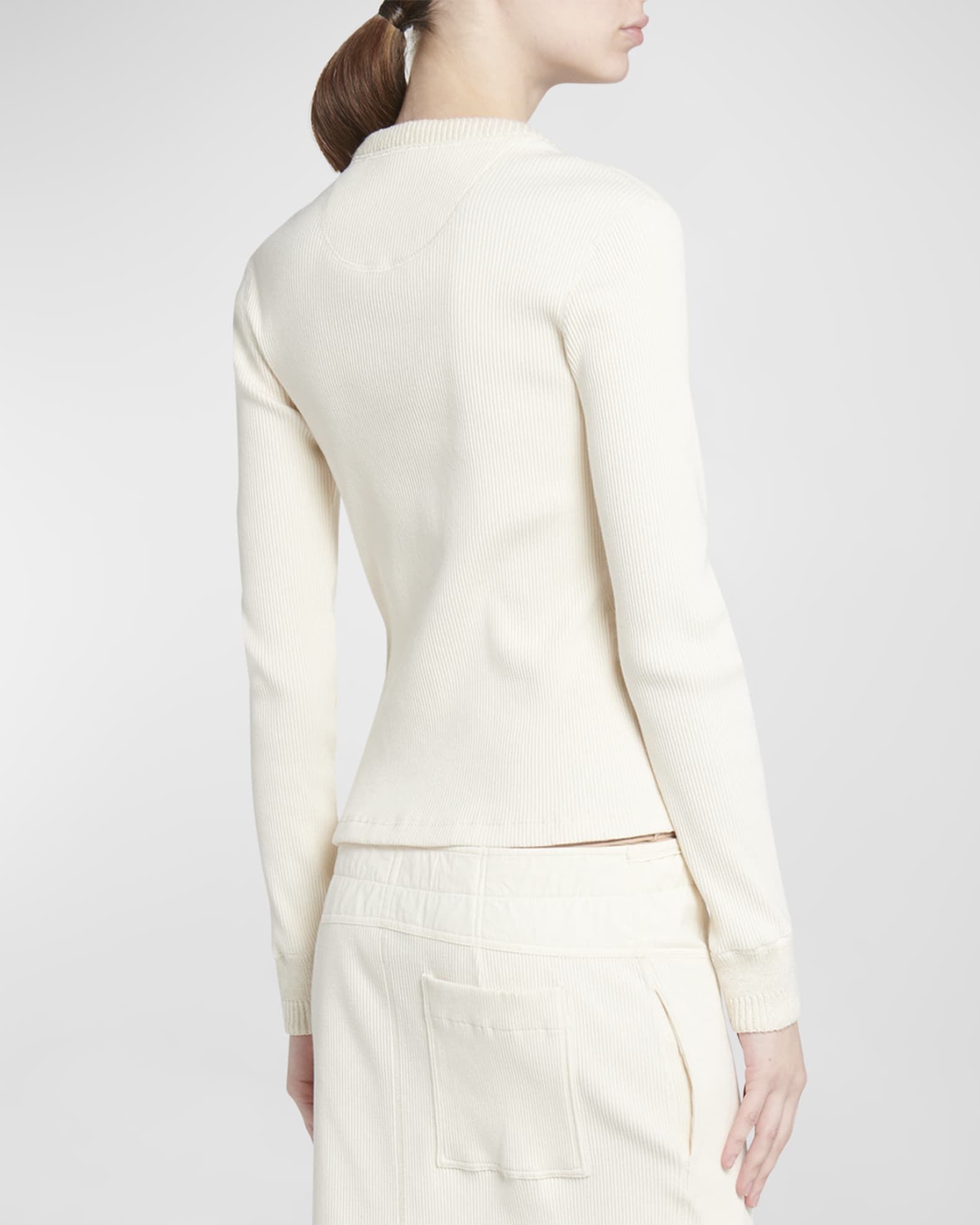 Tシャツ・カットソー BOTTEGA VENETA Women Tunic Tops 753811V39G0 9090 WHITE Bottega Veneta White cotton crew-neck T-shirt with