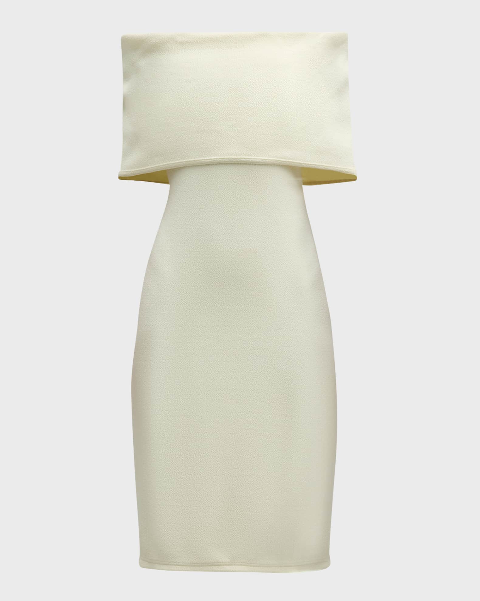 Bottega Veneta Textured Nylon Off-Shoulder Midi Dress