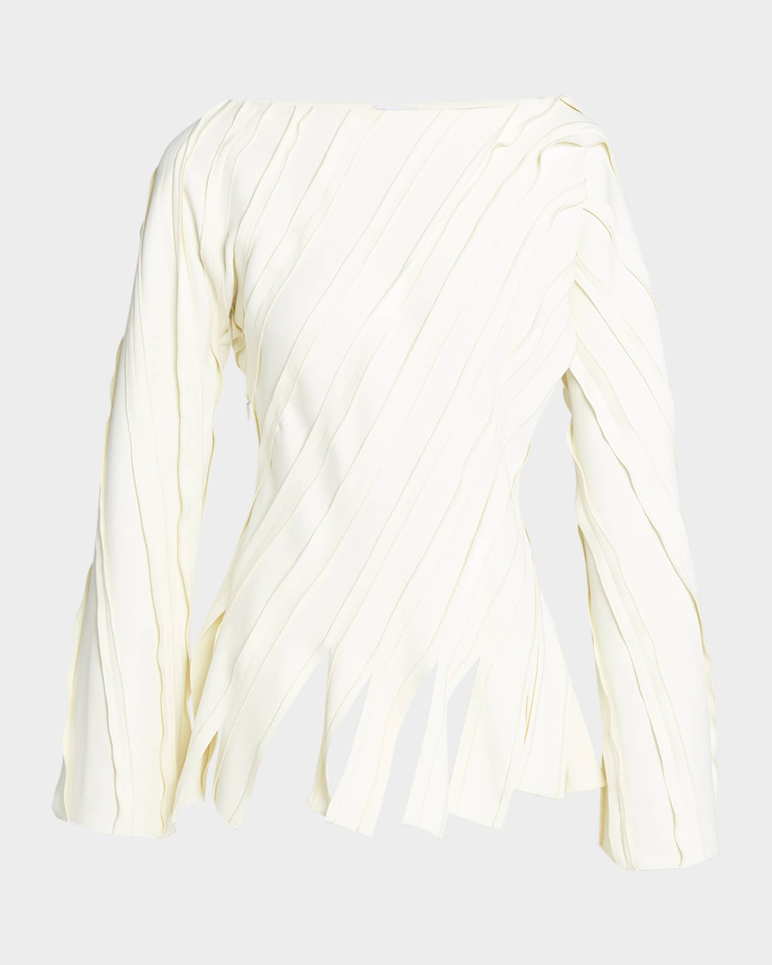 Fluid Stretch Striped Cutaway Top 0