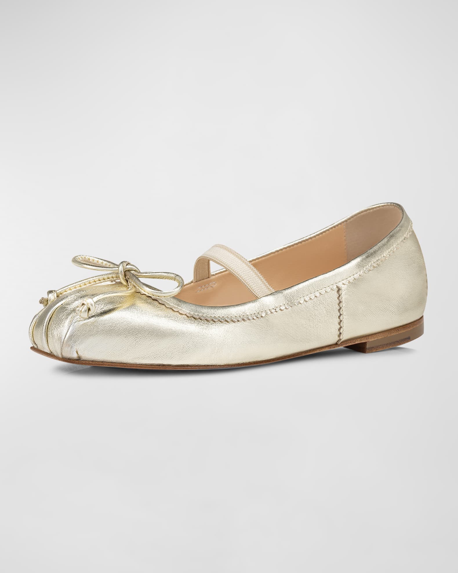 Girl's Leather Ballet Flats, Toddlers/Kids 1