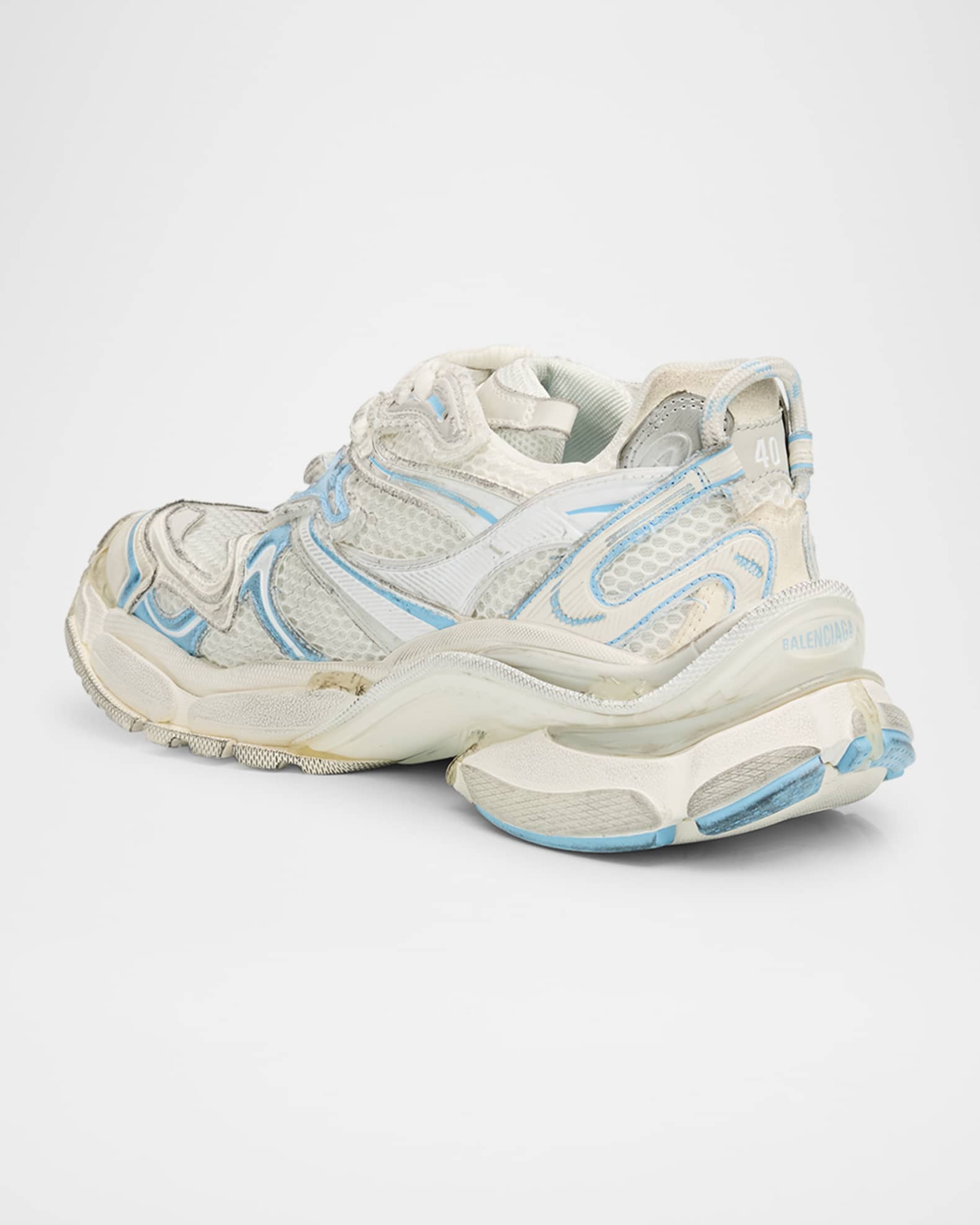 関税込【BALENCIAGA】Runner 2 Sneakers Gray/Light Blue Men's Runner 2.0 Sneaker in Grey/silver | Balenciaga US