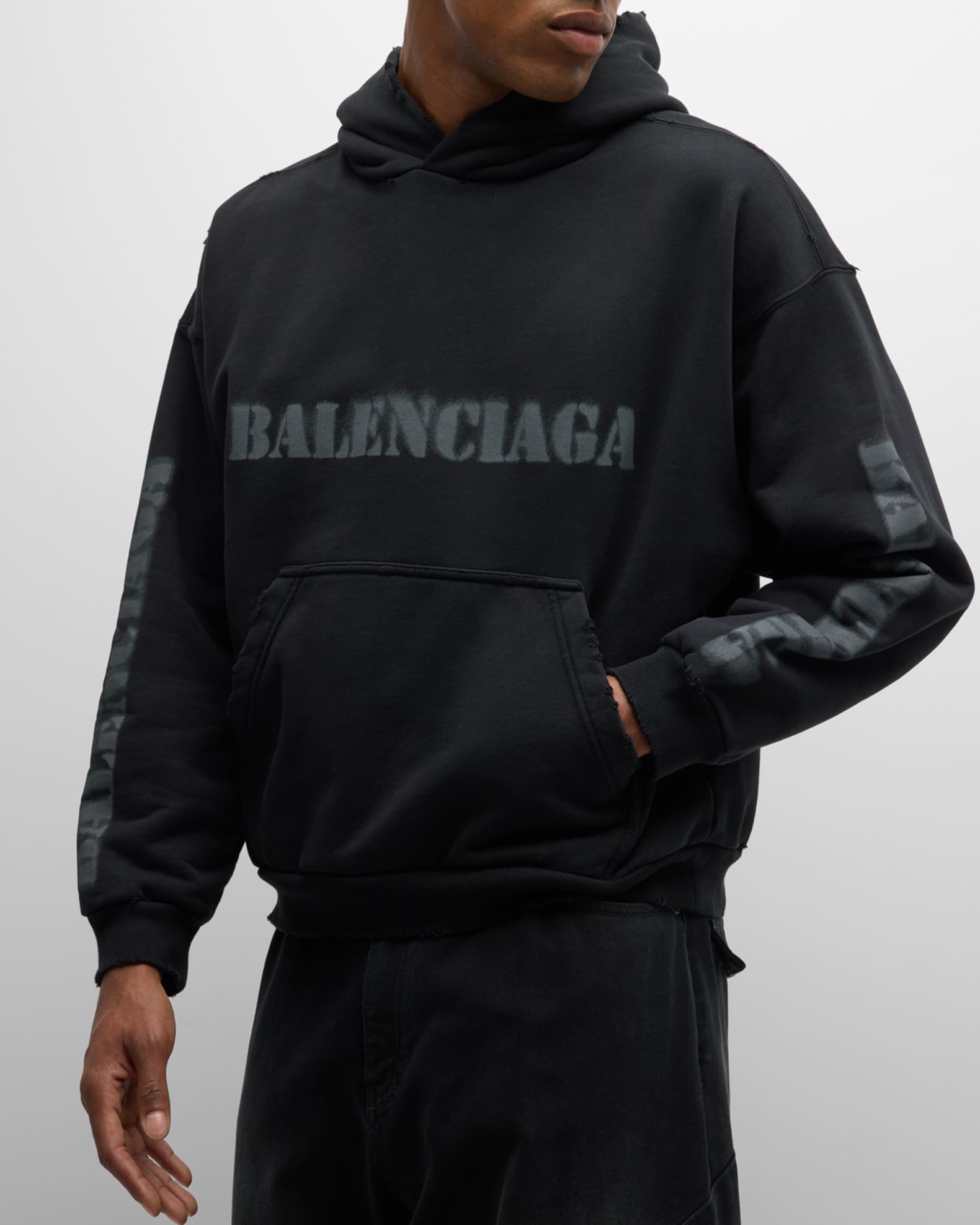 Shop Balenciaga Ebay Zip-Up Hoodie Regular Fit | Saks Fifth