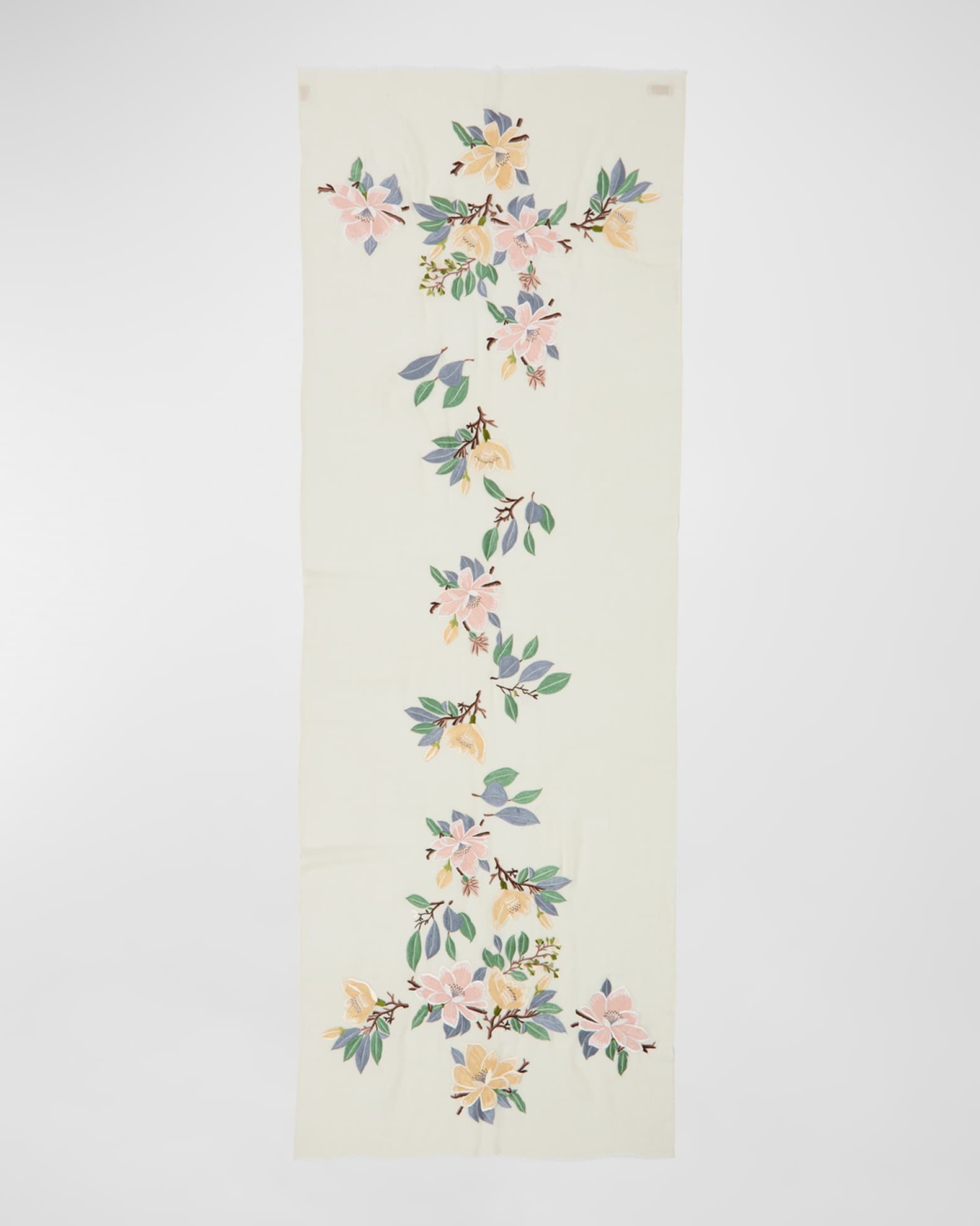 Janavi Magnolia Branch Cashmere Silk Scarf Neiman Marcus