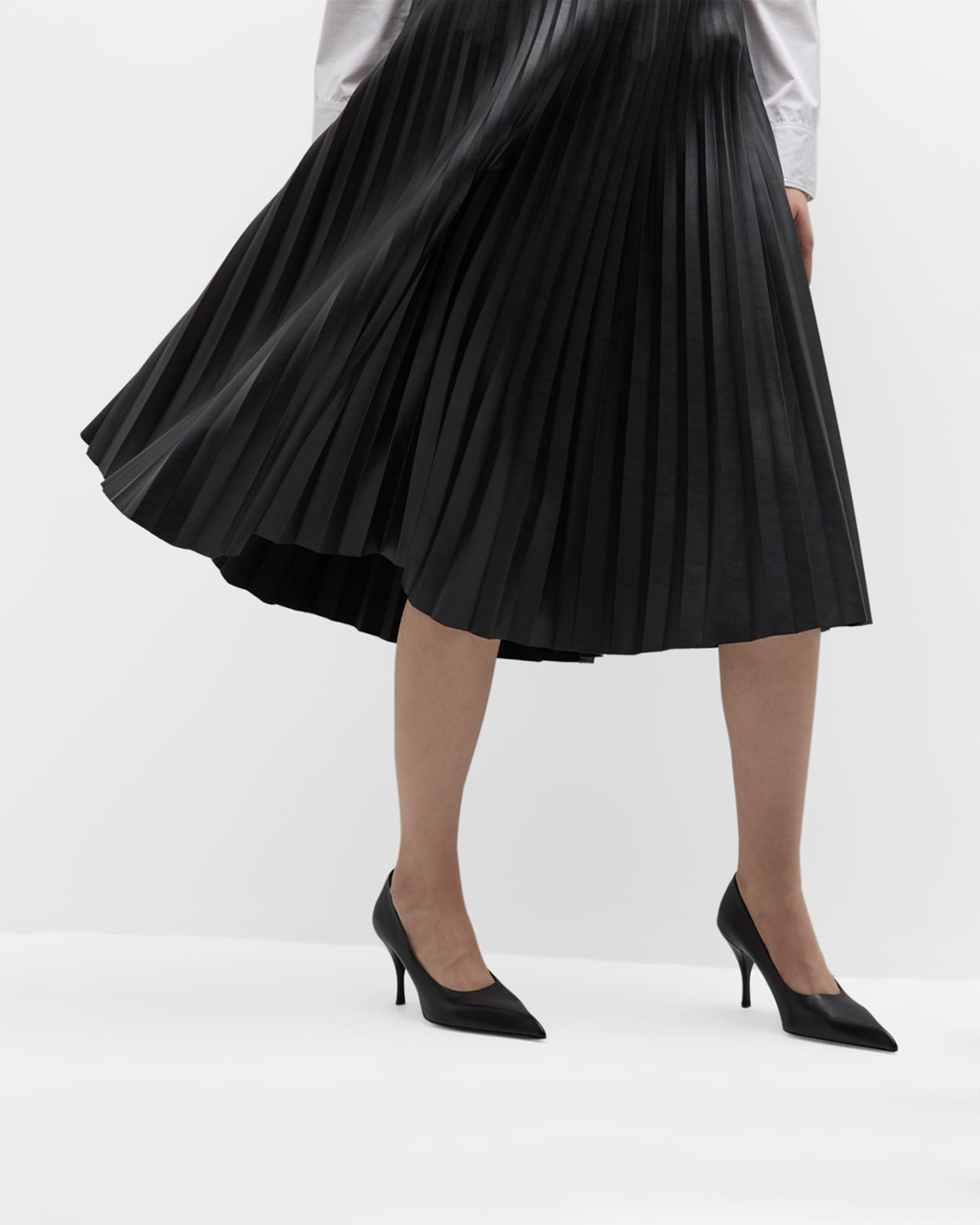 Calfskin Leather Stiletto Pumps 1
