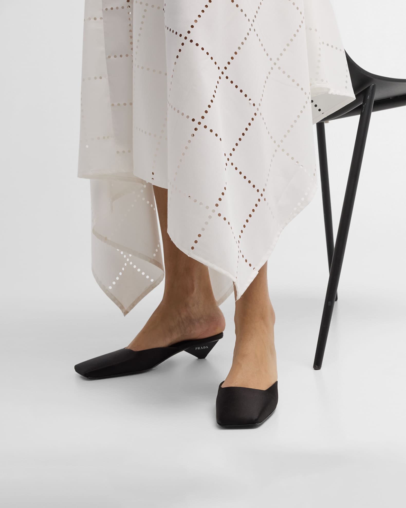 Prada satin mules online