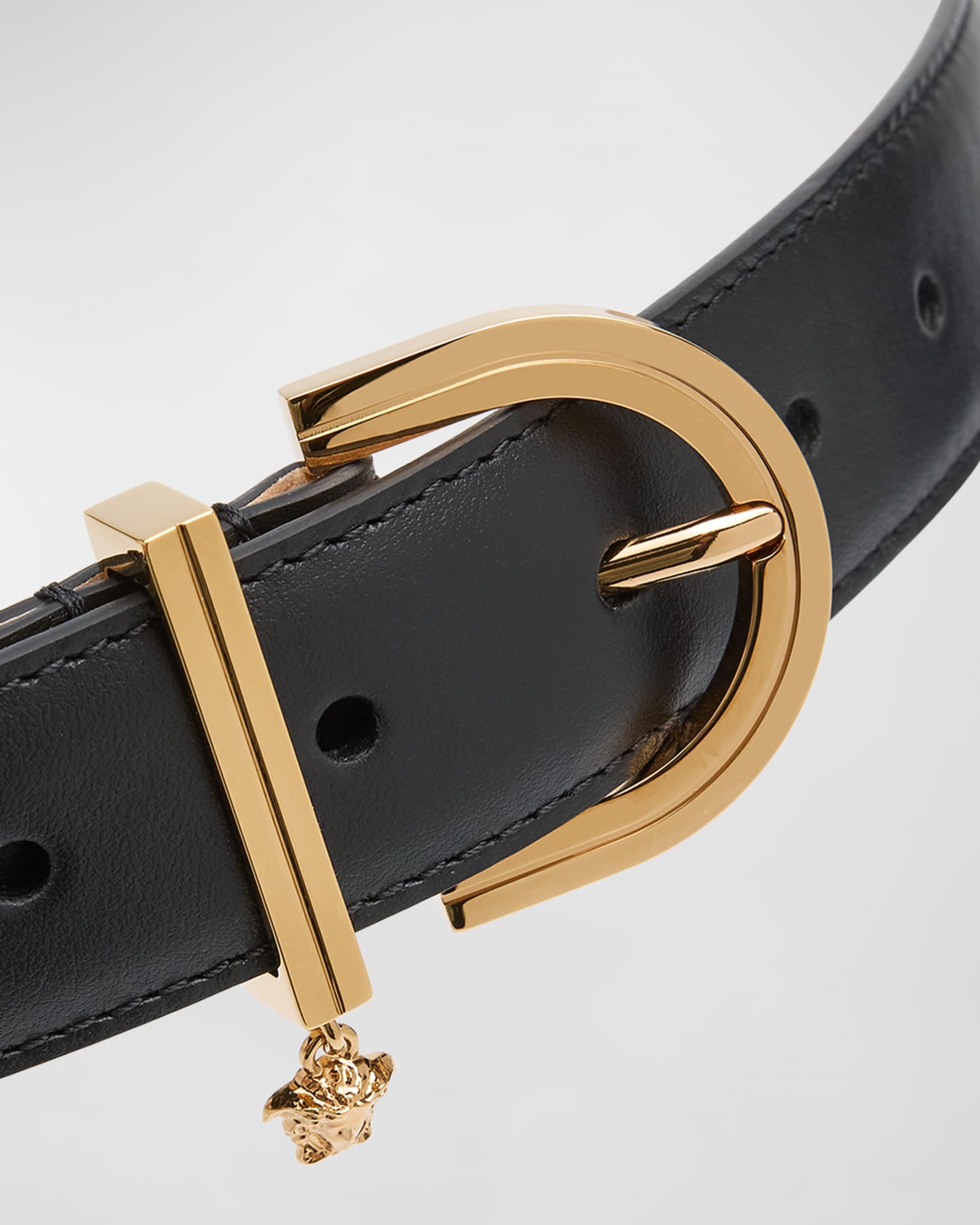 VERSACE ヴェルサーチ leather belt レザー ベルト レディー Versace Jeans Couture レザーベルト | ブラック | FARFETCH JP