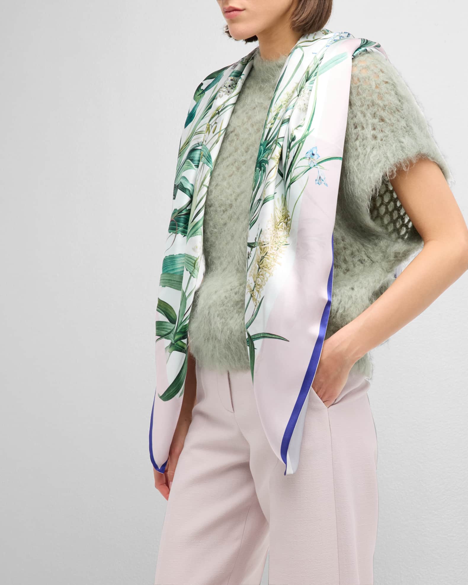 Piece Vanessa Double-Sided Silk Scarf Neiman Marcus