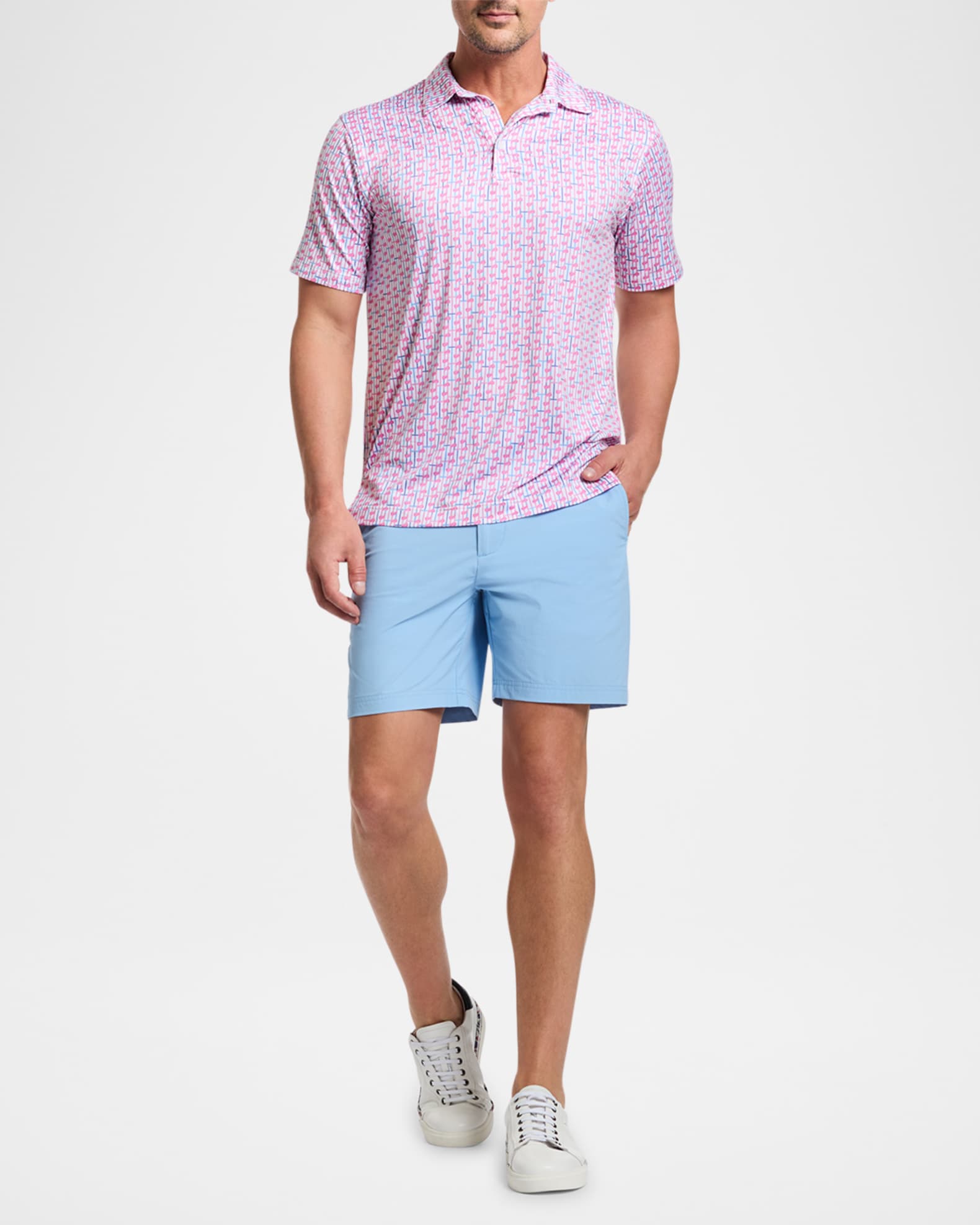 Men's Aster Stretch Flat-Front Shorts 1