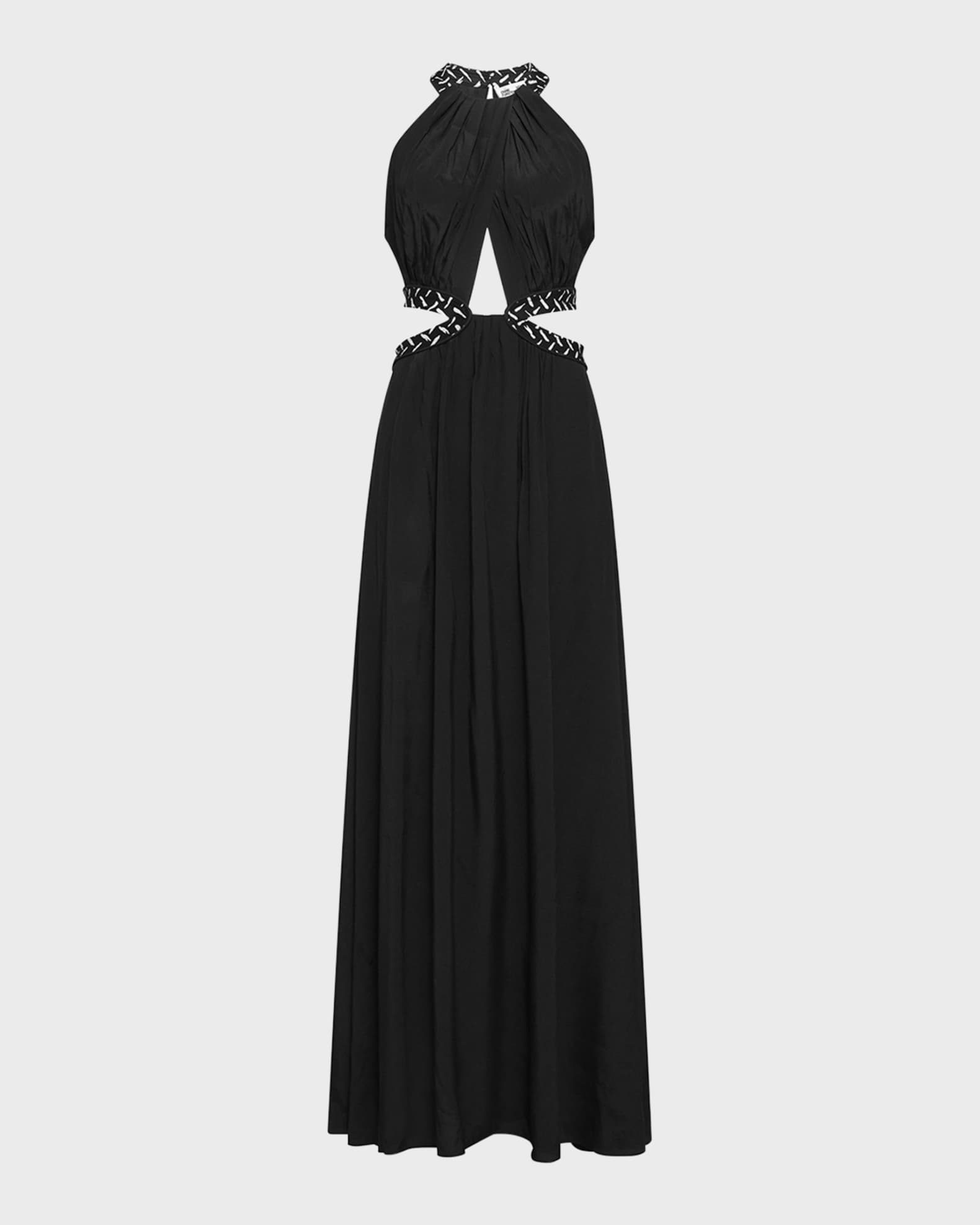 Diane von Furstenberg Elizabeth Cutout Halter Maxi Dress | Neiman Marcus