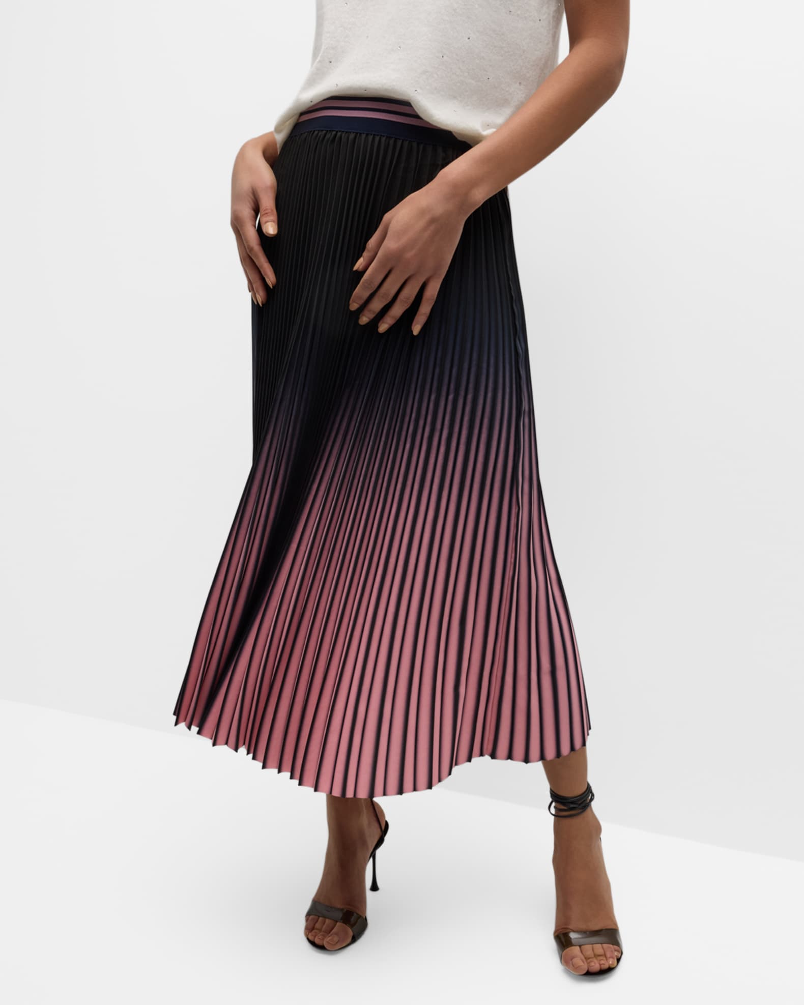 Brown Ombre Midi Skirt main image 0