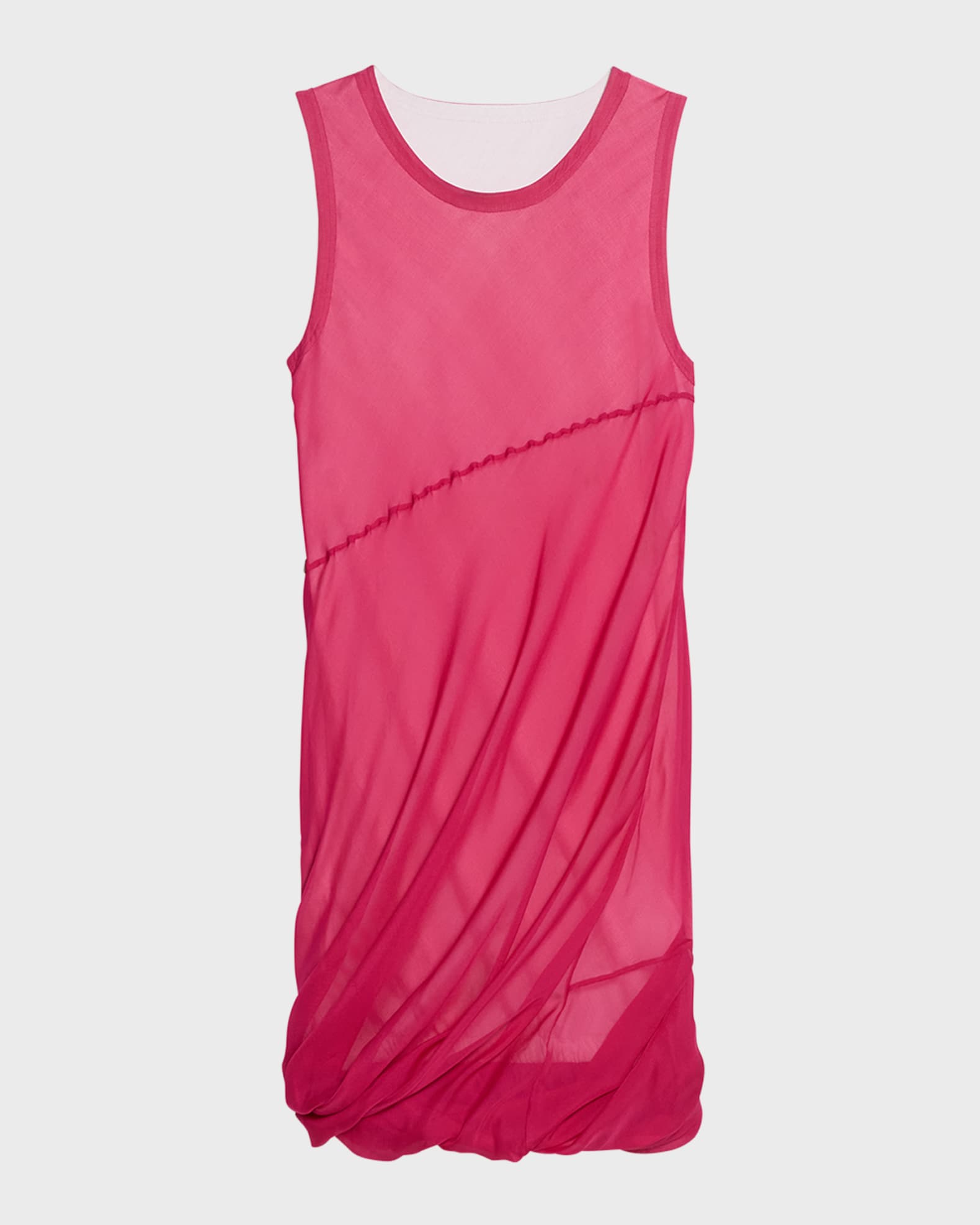 Sleeveless Silk Bubble Mini Dress 0
