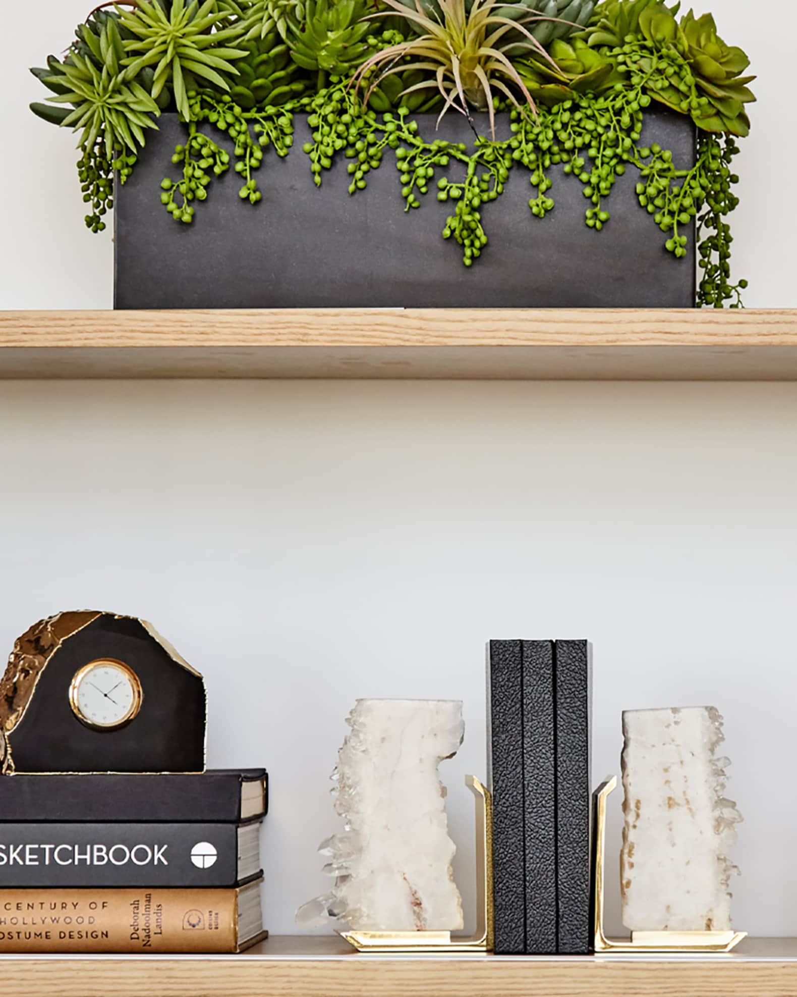 Fim Geo Quartz and Aluminum Bookends  1