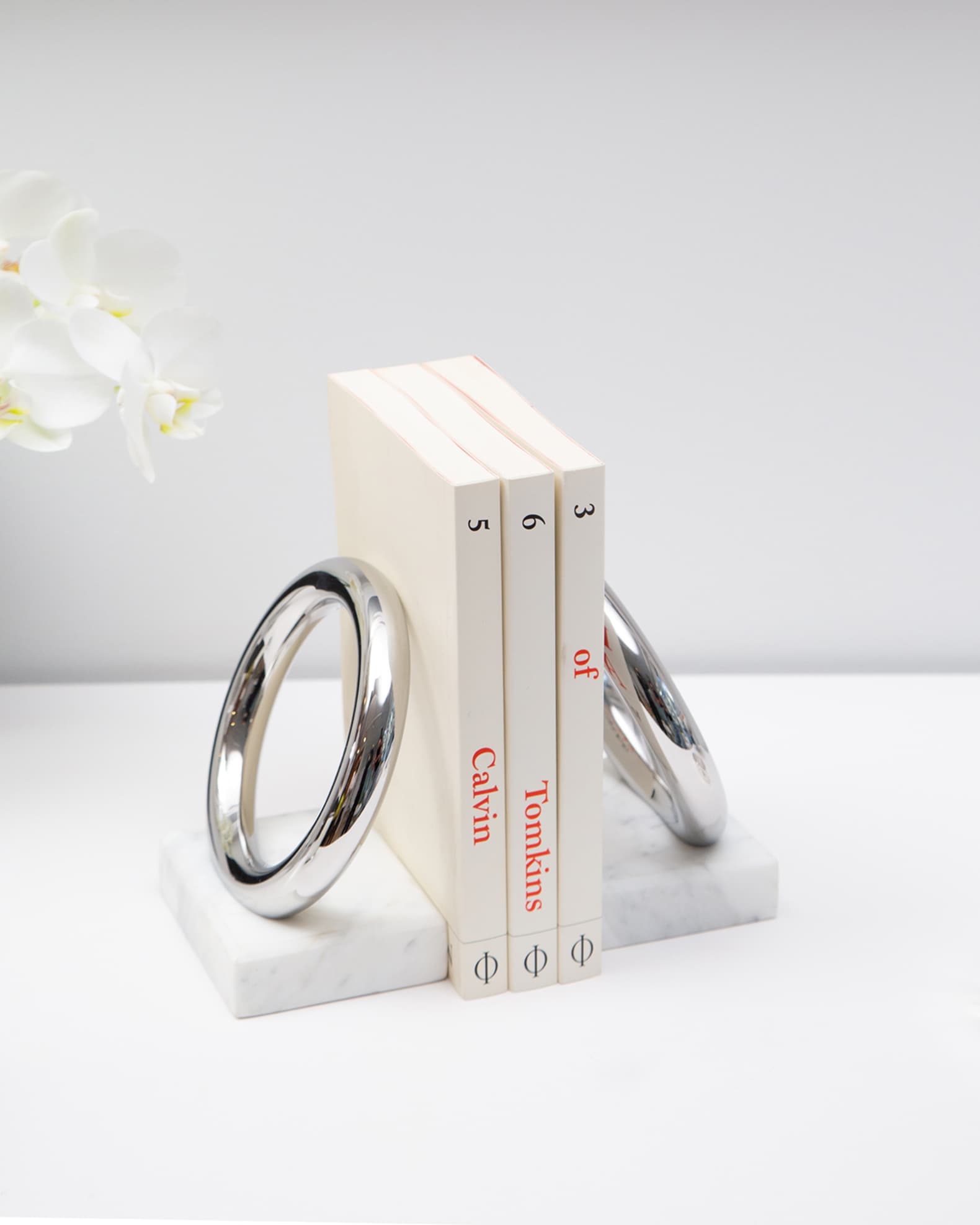 Marble Ring Bookends, Set of 2  1