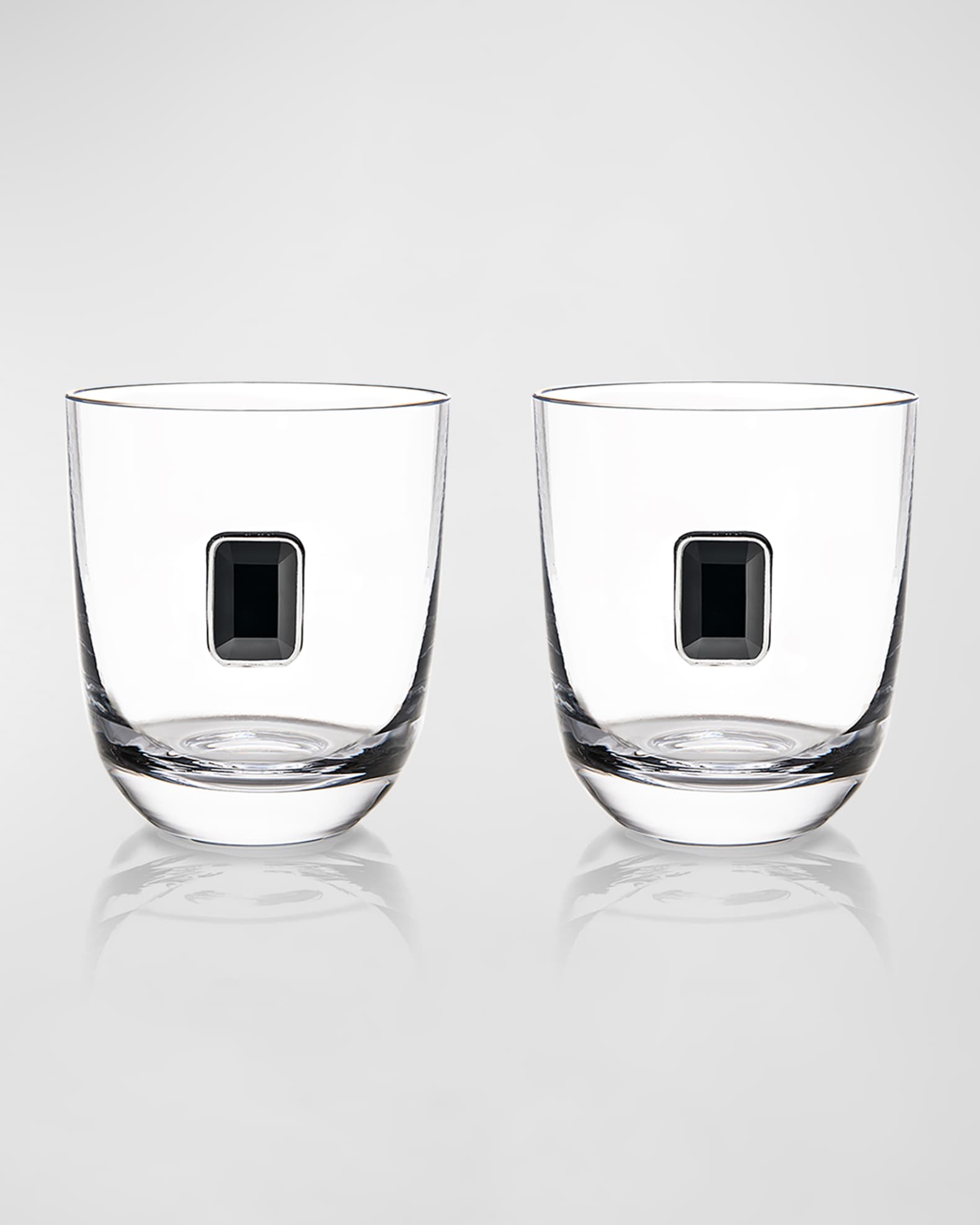 Luna Elevo Double Old-Fashioned Obsidian Glasses, Set of 2  0