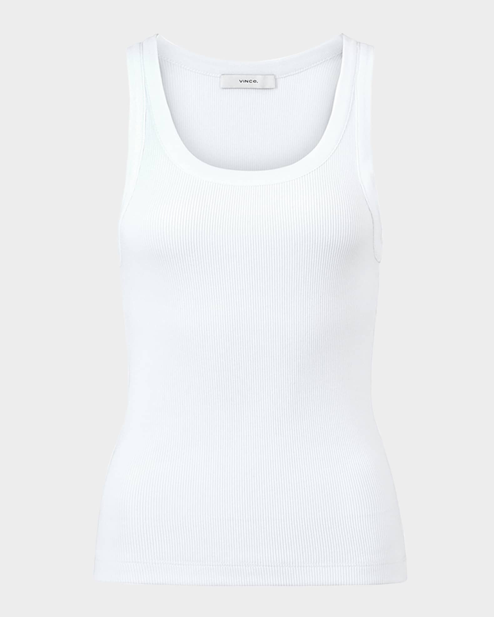 Scoop-Neck Ribbed Tank Top 0