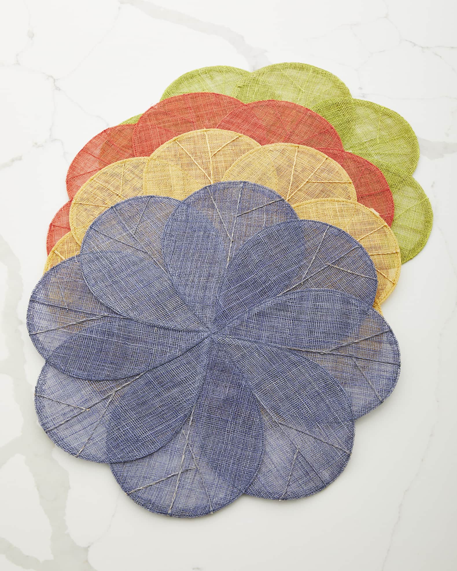 Deborah Rhodes Sinamay Flower Placemats, Set of 4 Neiman Marcus