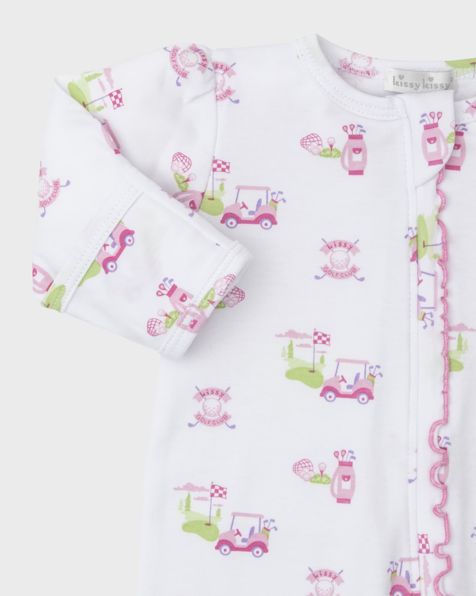 Girl's Golf Club Zip Footie, Size Newborn-9M 1