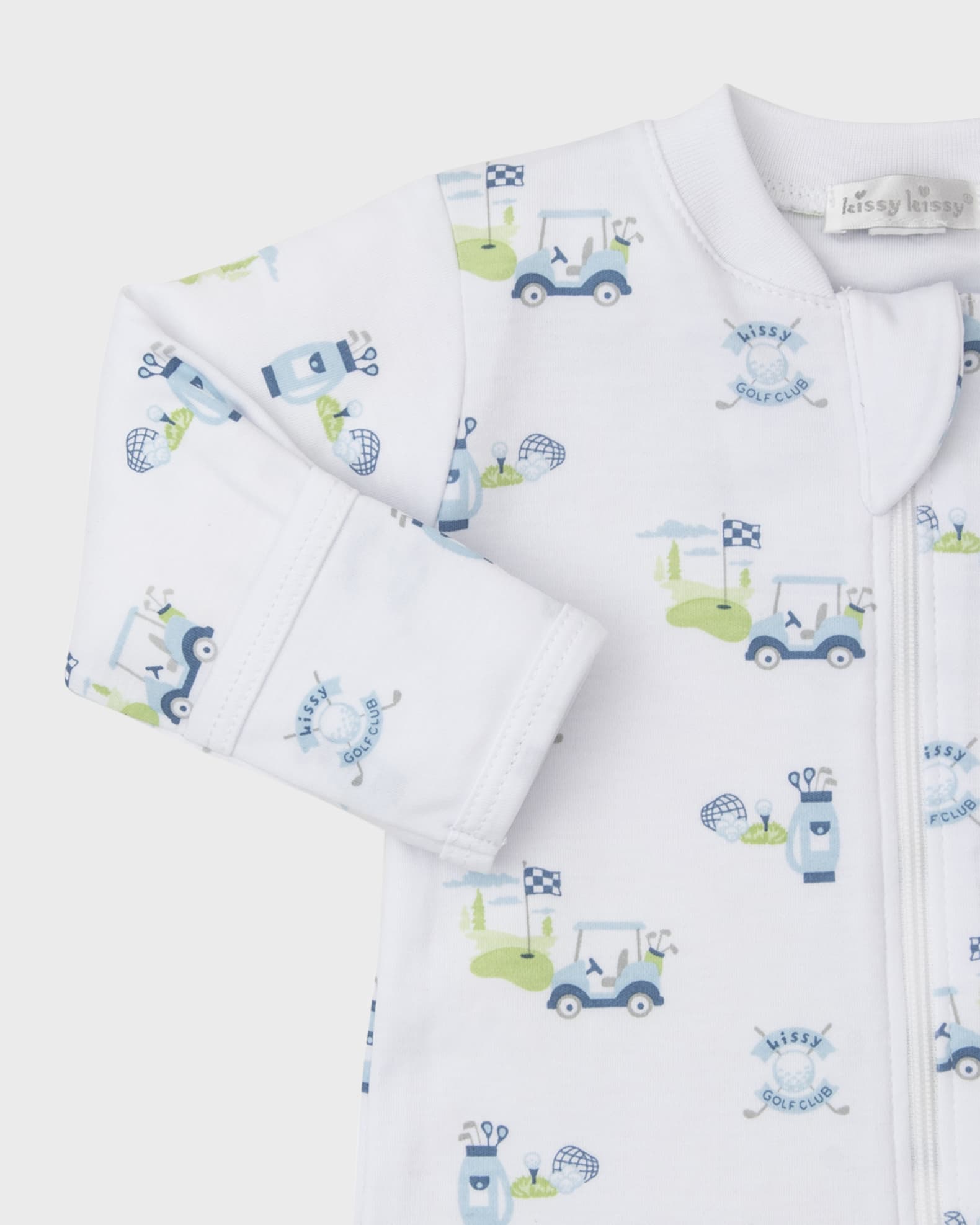 Kissy Golf Club Blue Print Footie Newborn