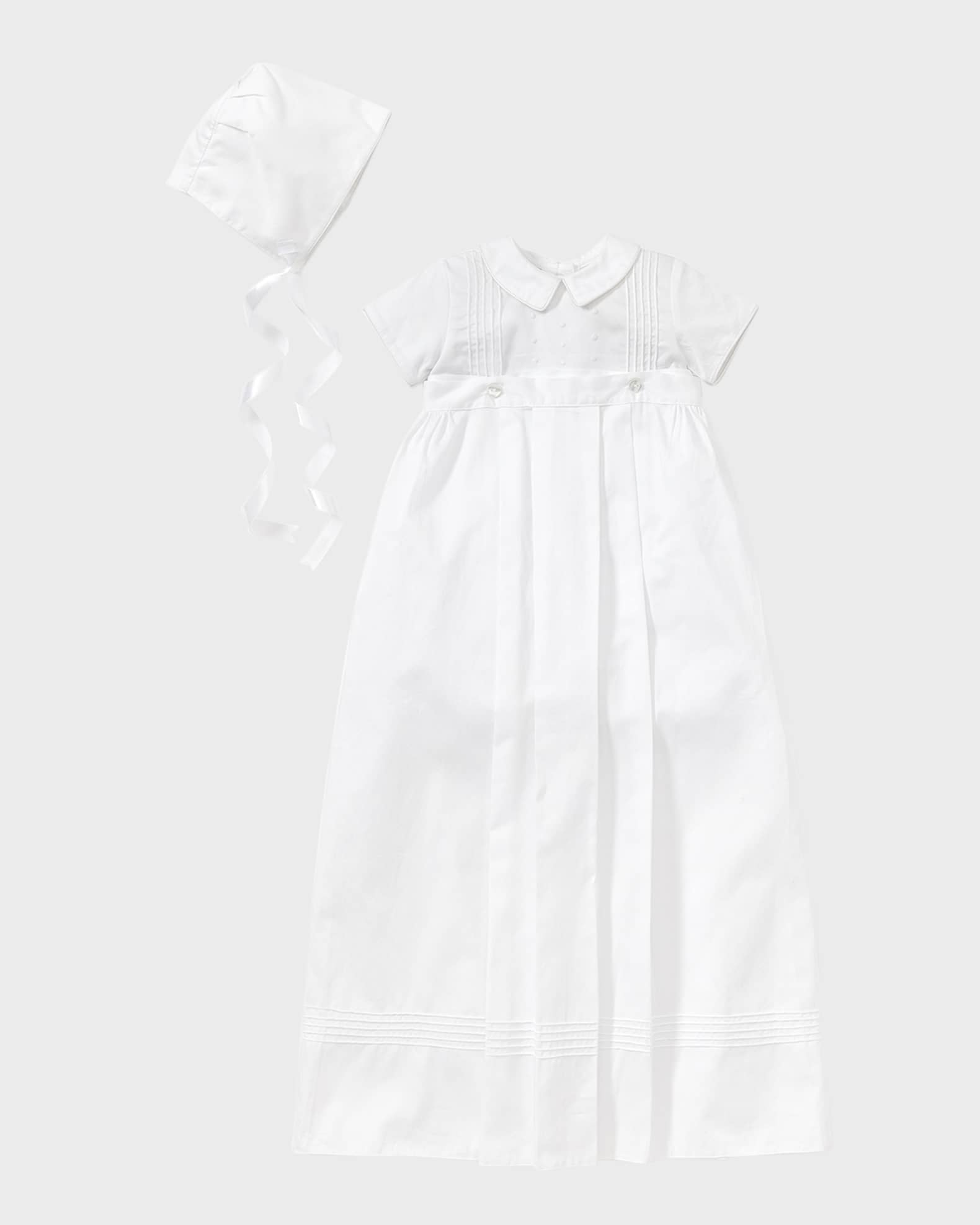Kissy Kissy Kid s Nicole Pima Cotton Christening Gown Size 0M 12M