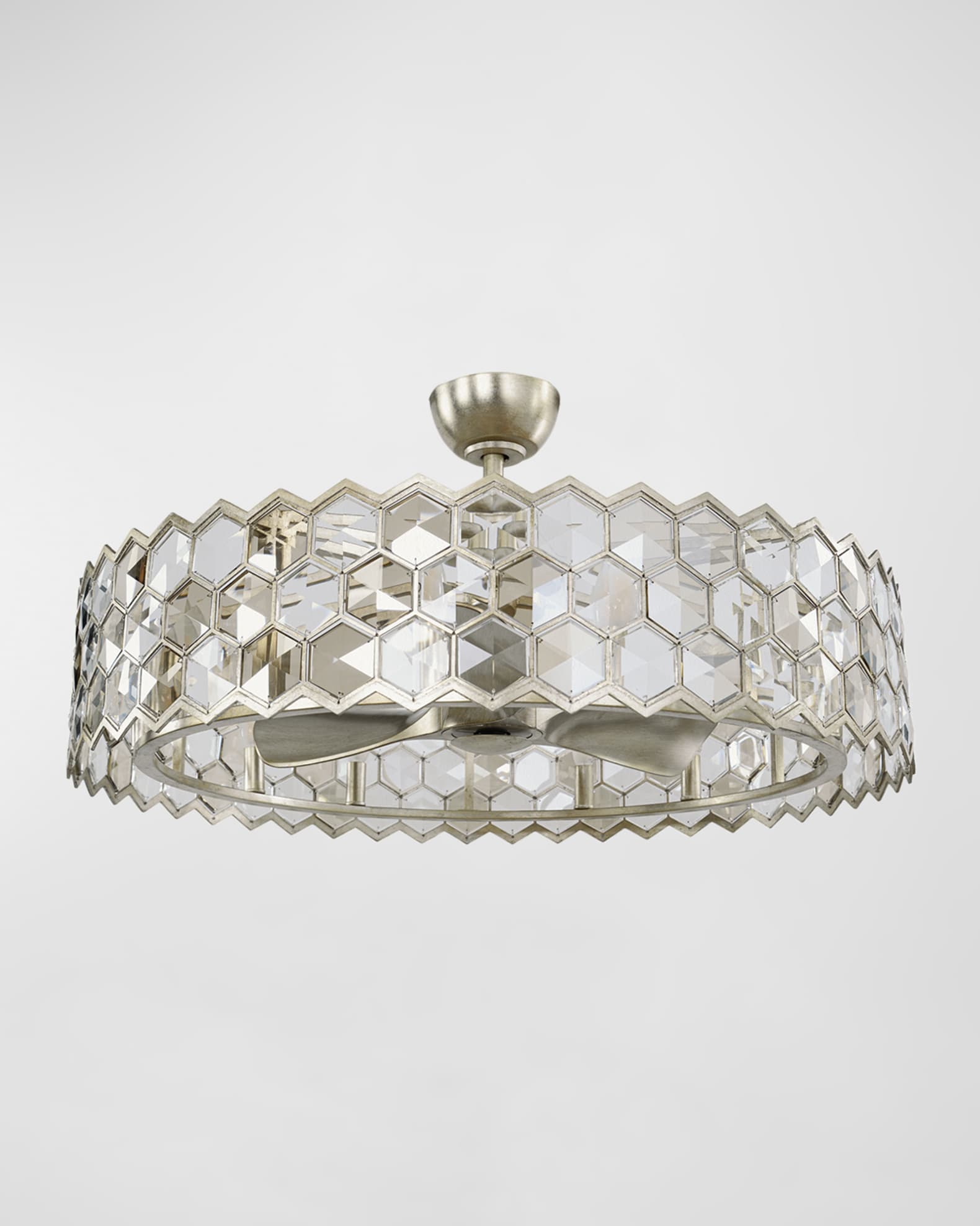 Arregio 40" 8-Light Crystal Chandelier with Fan 1