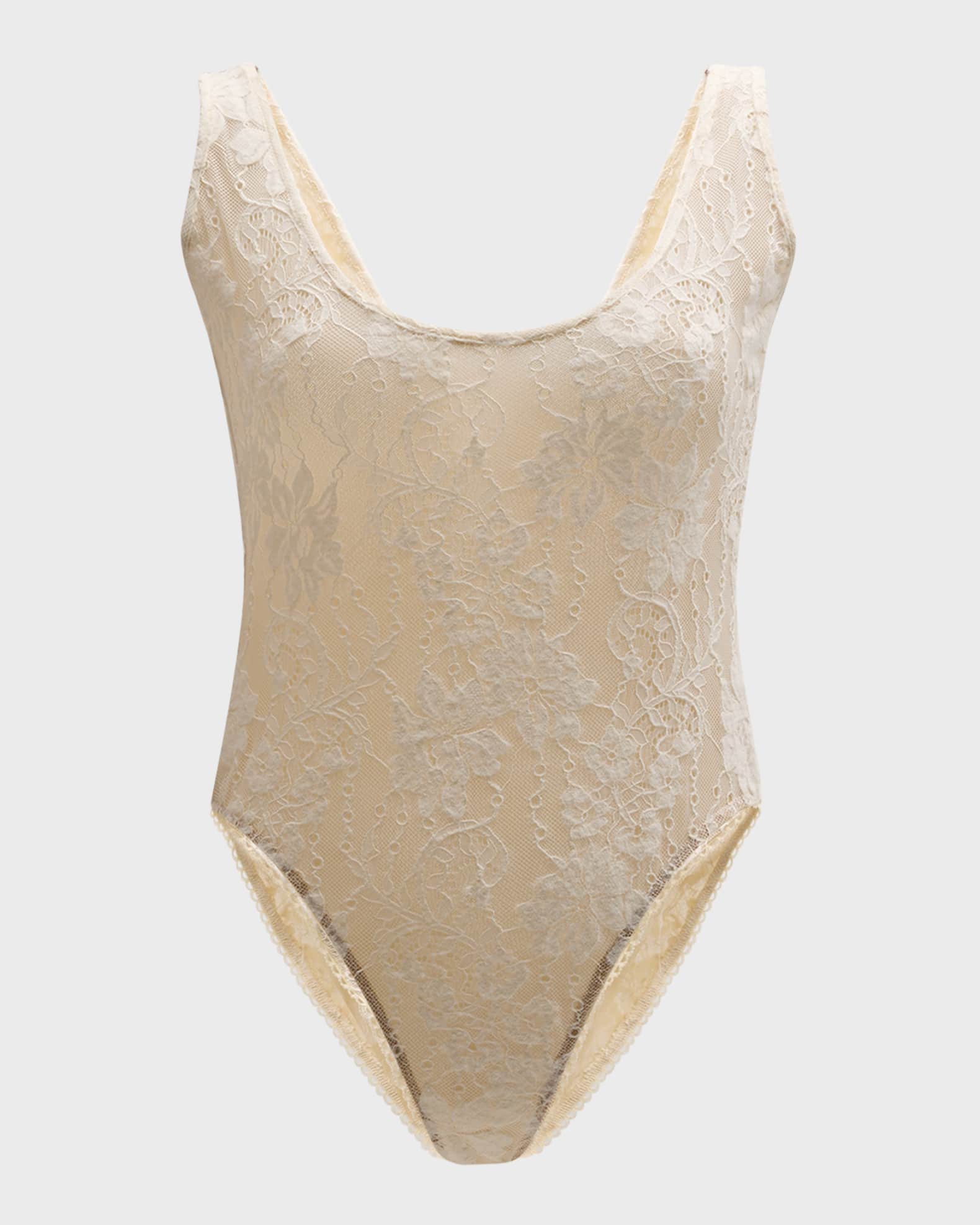 Zimmermann Lace Scoop Bodysuit