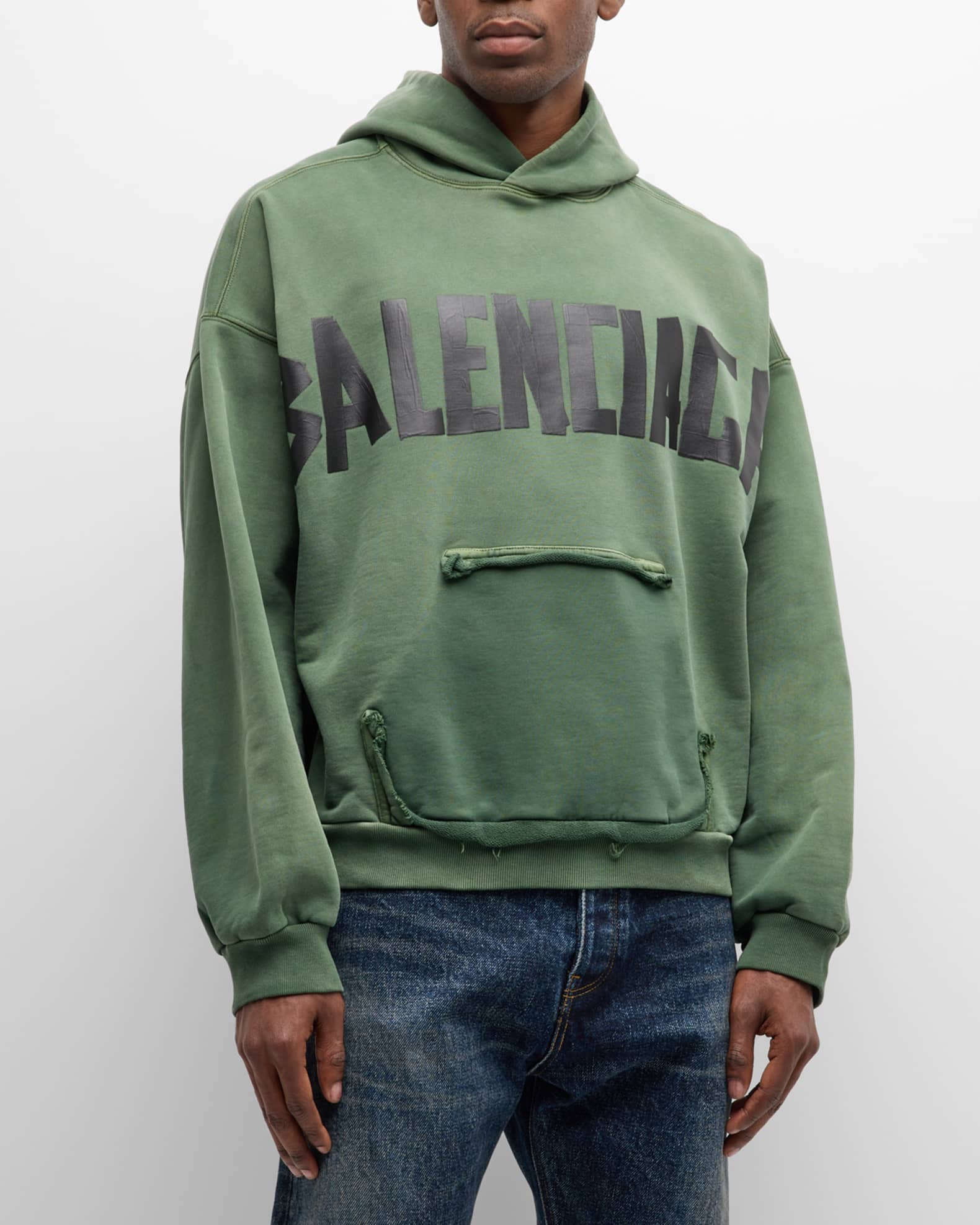 Balenciaga hoodie mens green hot sale